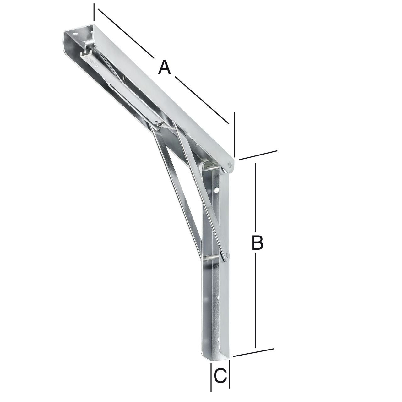 Vormann Wandregalhalter Vormann Multiline Klappträger verzinkt günstig online kaufen
