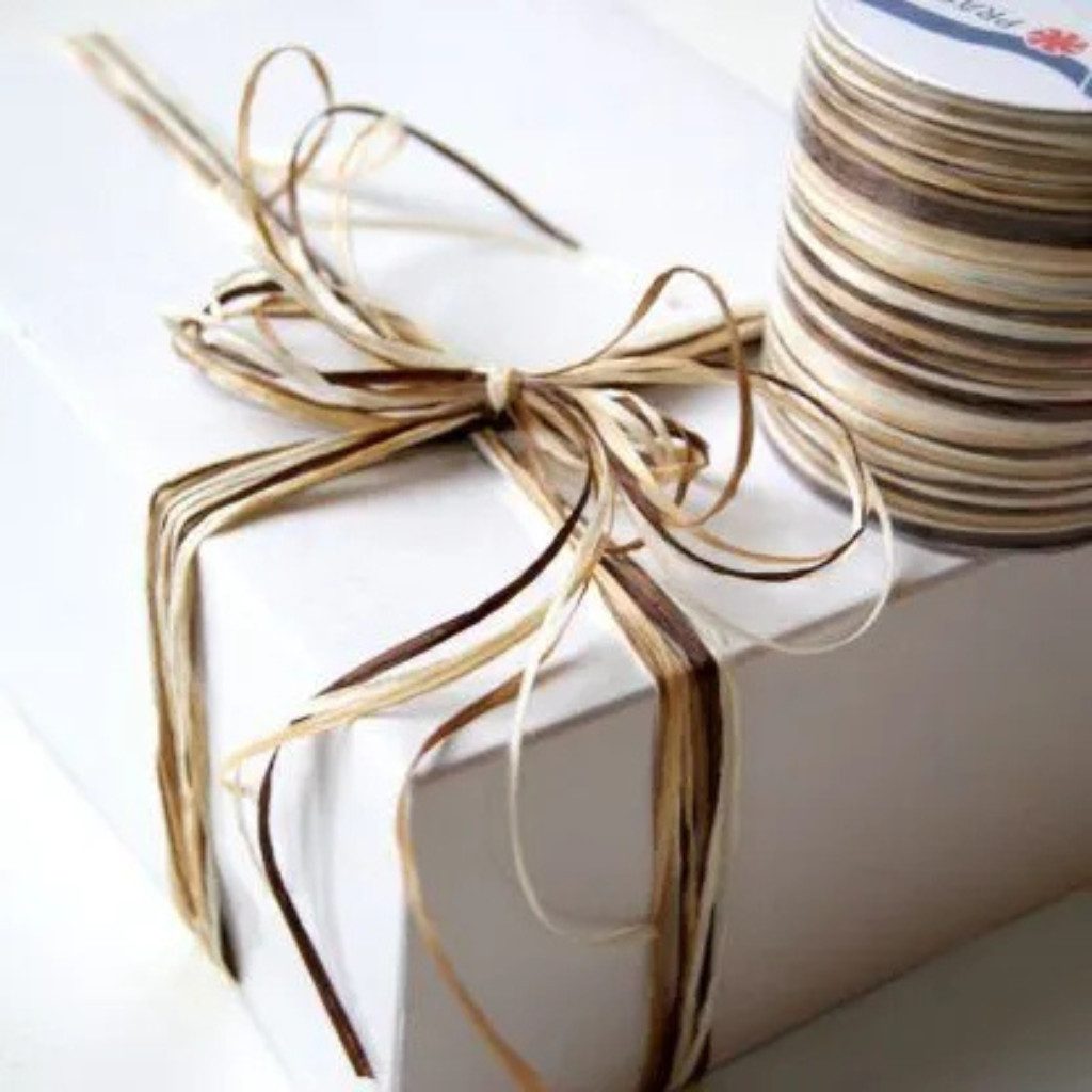 Geschenkband Bastel Raffia Multicolor, 50m, Natur Erdtöne 136-622, Natur Erdtöne 136-622