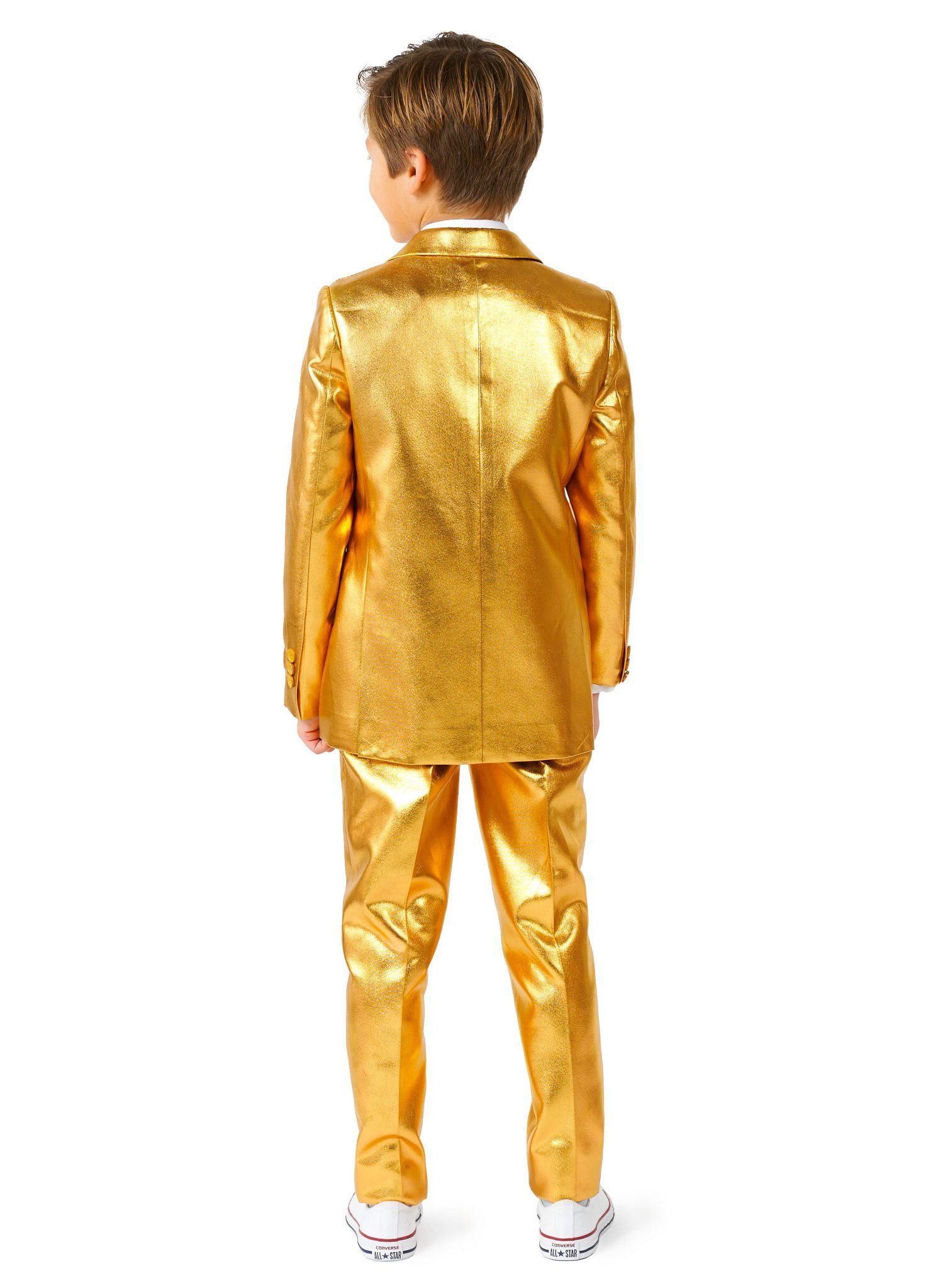 Opposuits Kinderanzug Boys Groovy Gold Anzug für Kinder - Karneval Silve Going for Gold: Bling-Bling zum Anziehen
