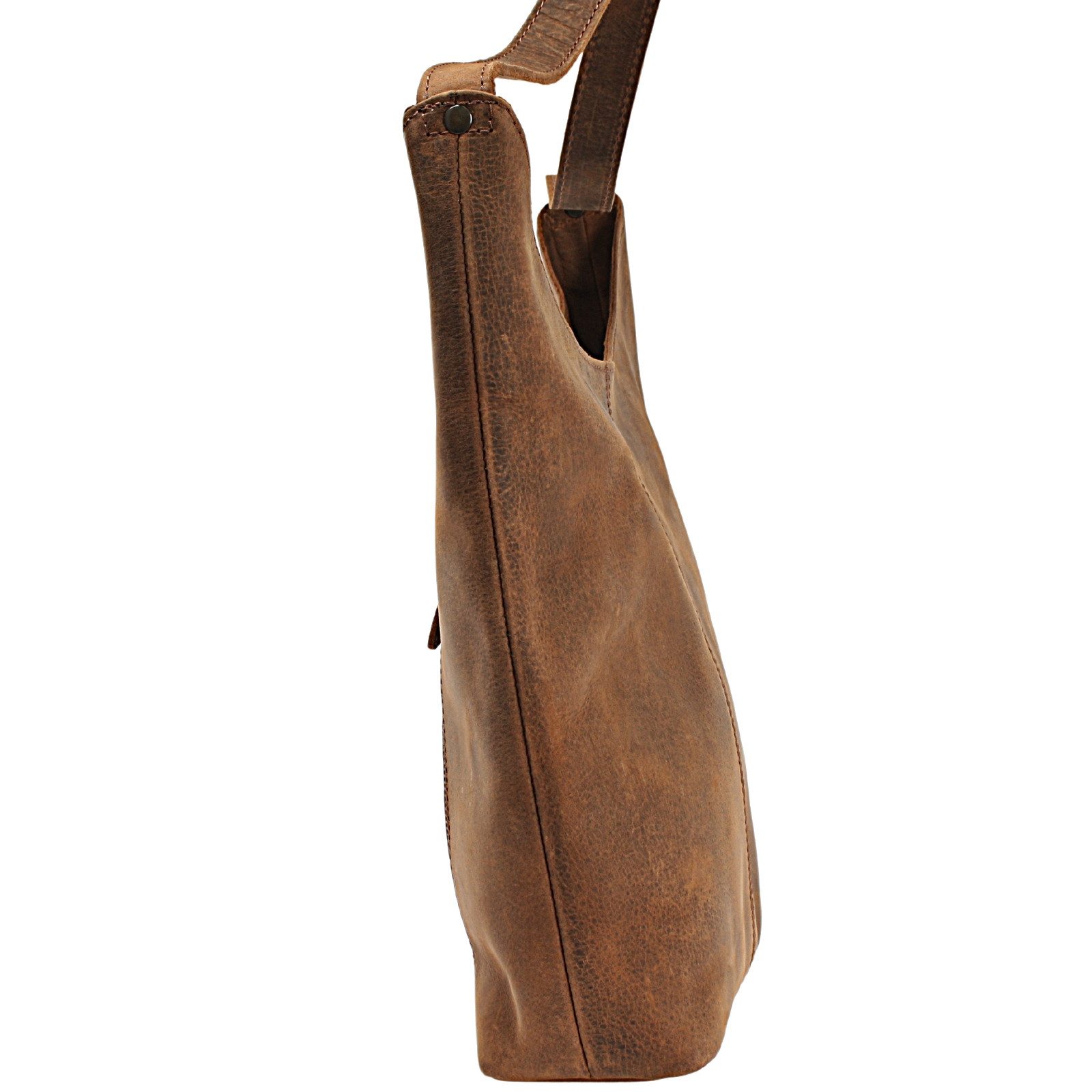 LECONI Umhängetasche mittlere Handtasche Damen Schultertasche Damentasche Leder LE0072, Echt Leder – verstellbarer Schulterriemen – Größe 33 × 33 × 9 cm