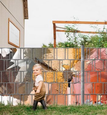 MyMaxxi Sichtschutzstreifen Zaunsichtschutz Abstraktes Kunstgemälde bunt Sichtschutz Garten Zaun