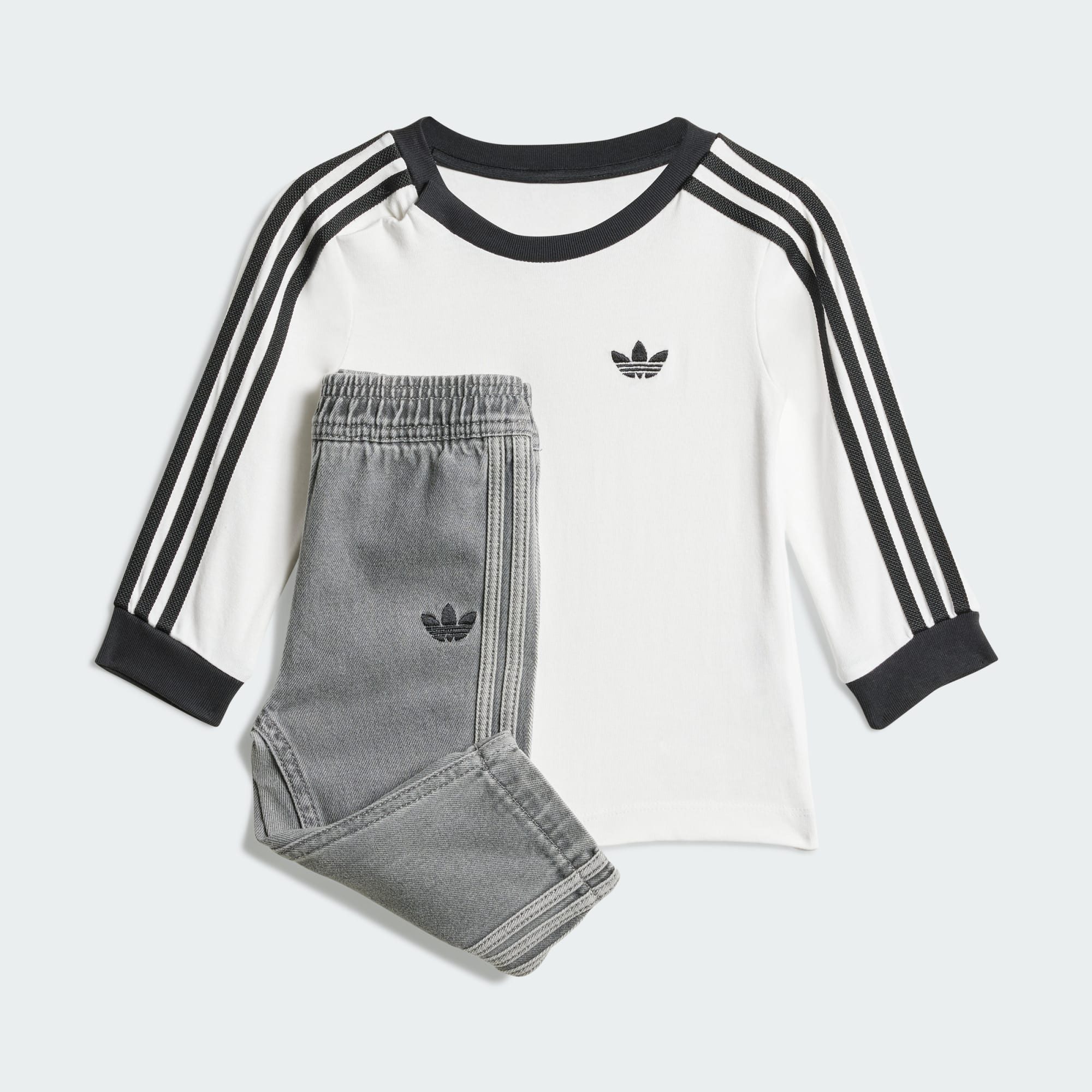 adidas Originals Trainingsanzug JEANS LANGÄRMLIGES SET KIDS (1-tlg)