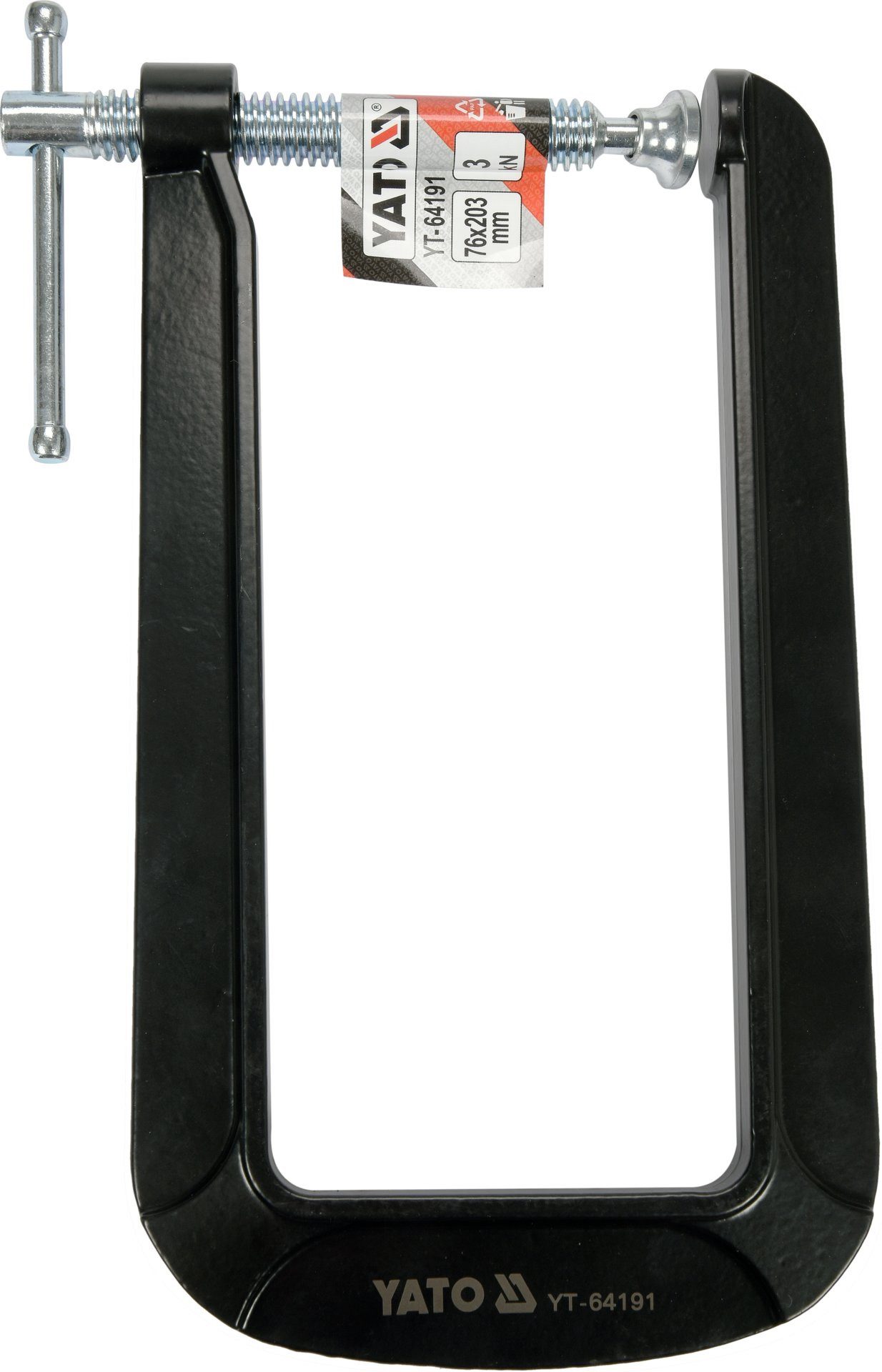 Yato Schraubzwinge Tiefspannzwinge C-Typ 76 x 203 mm, Schraubzwinge, (Tiefspannzwinge C-Typ 76 x 203 mm, Schraubzwinge)
