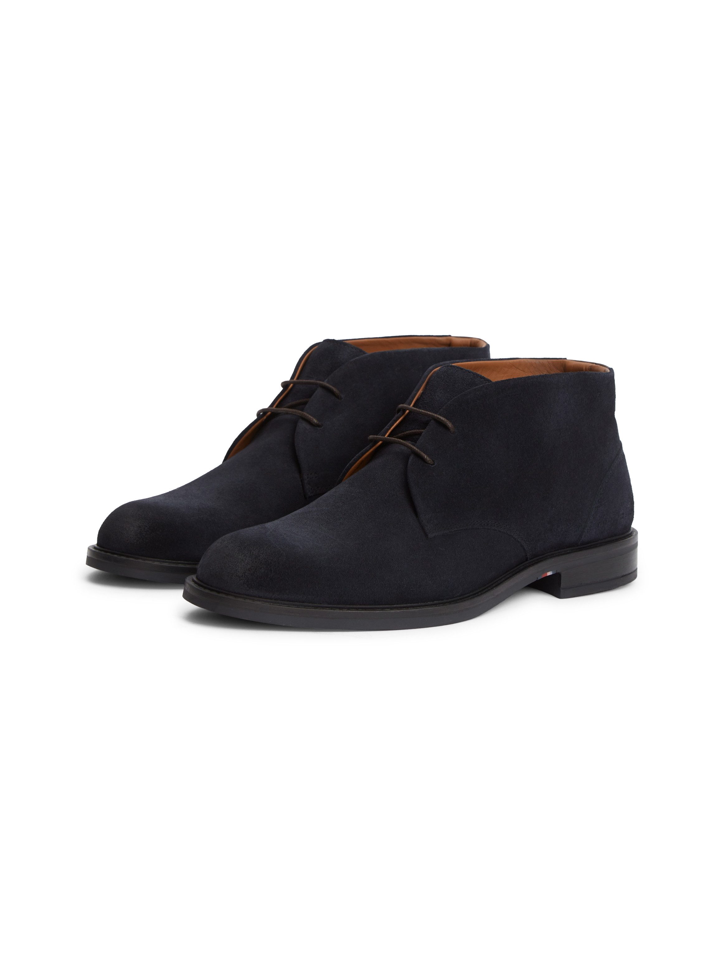 Tommy Hilfiger CORPORATE DRESSY SUEDE LACE BOOT Schnürstiefelette Boots mit Kontrastbesatz an der Ferse