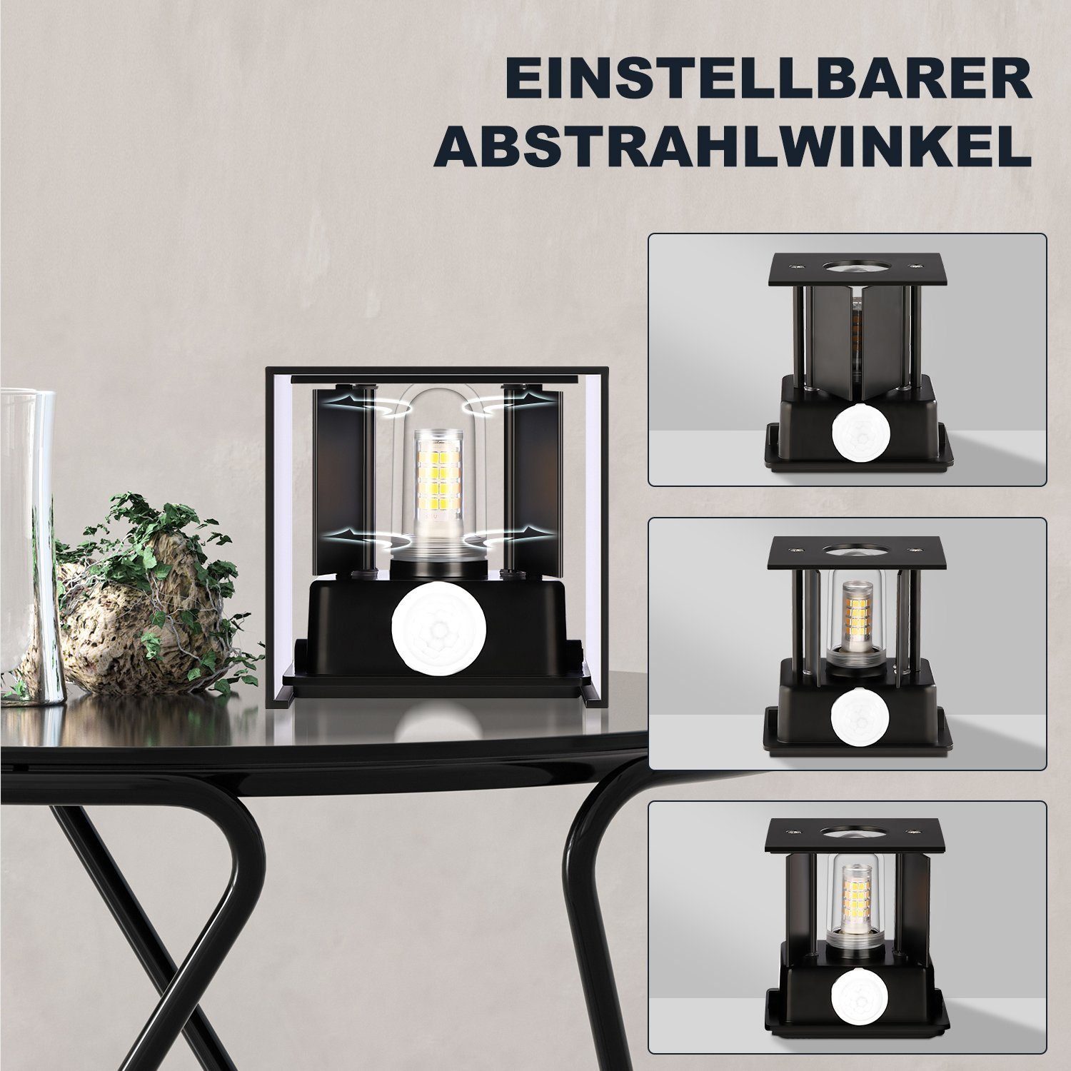 WILGOON LED Wandleuchte 6W LED Aluminium Wandlampe mit Austauschbarer, Auf & ab Einstellbarer, LED fest integriert, warmweiß, verstellbarer Wandstrahler für Wohnzimmer Schlafzimmer Treppen Flur