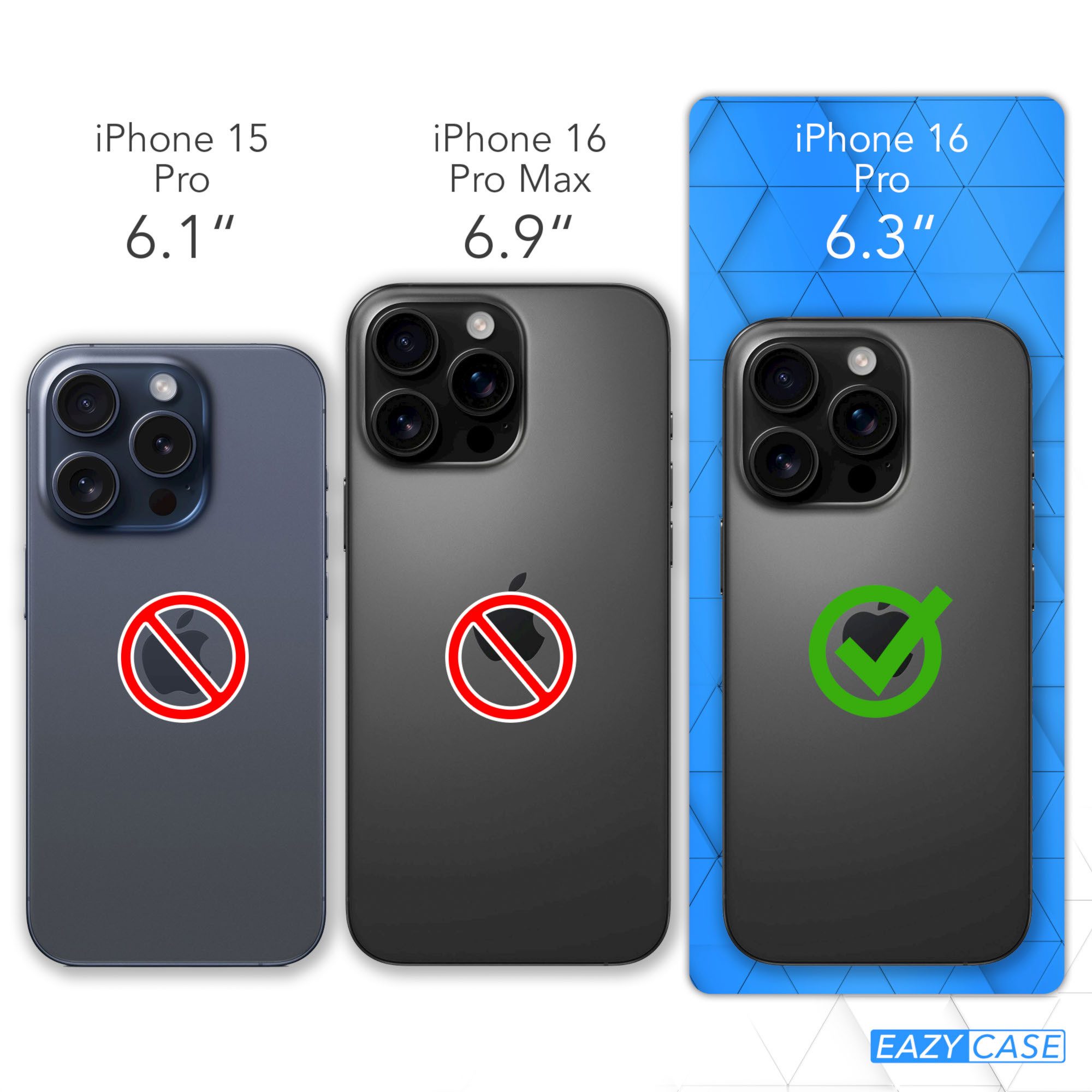 EAZY CASE Handyhülle Transparente Hülle mit MagSafe für iPhone 16 Pro 6,3 Zoll, Silikon Handyhülle, Schutzhülle mit Kameraschutz, Etui TPU Schutz