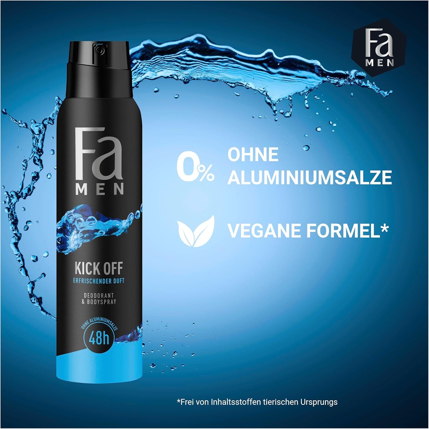 FA Deo-Spray Men Kick Off, 6x 150 ml, Vorratspack, 6-tlg.