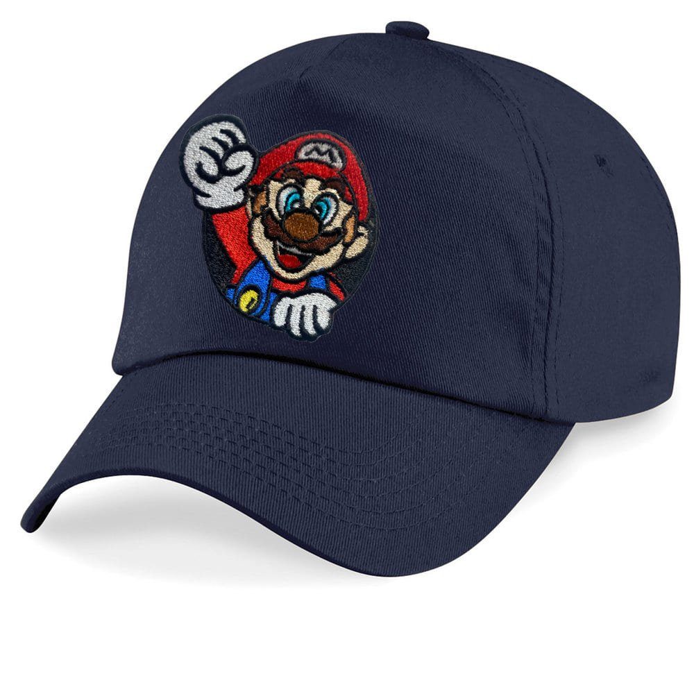 Kinder Blondie Nintendo Super Stick Navyblau Peach Cap Baseball Size Faust Patch Brownie & Luigi One Mario