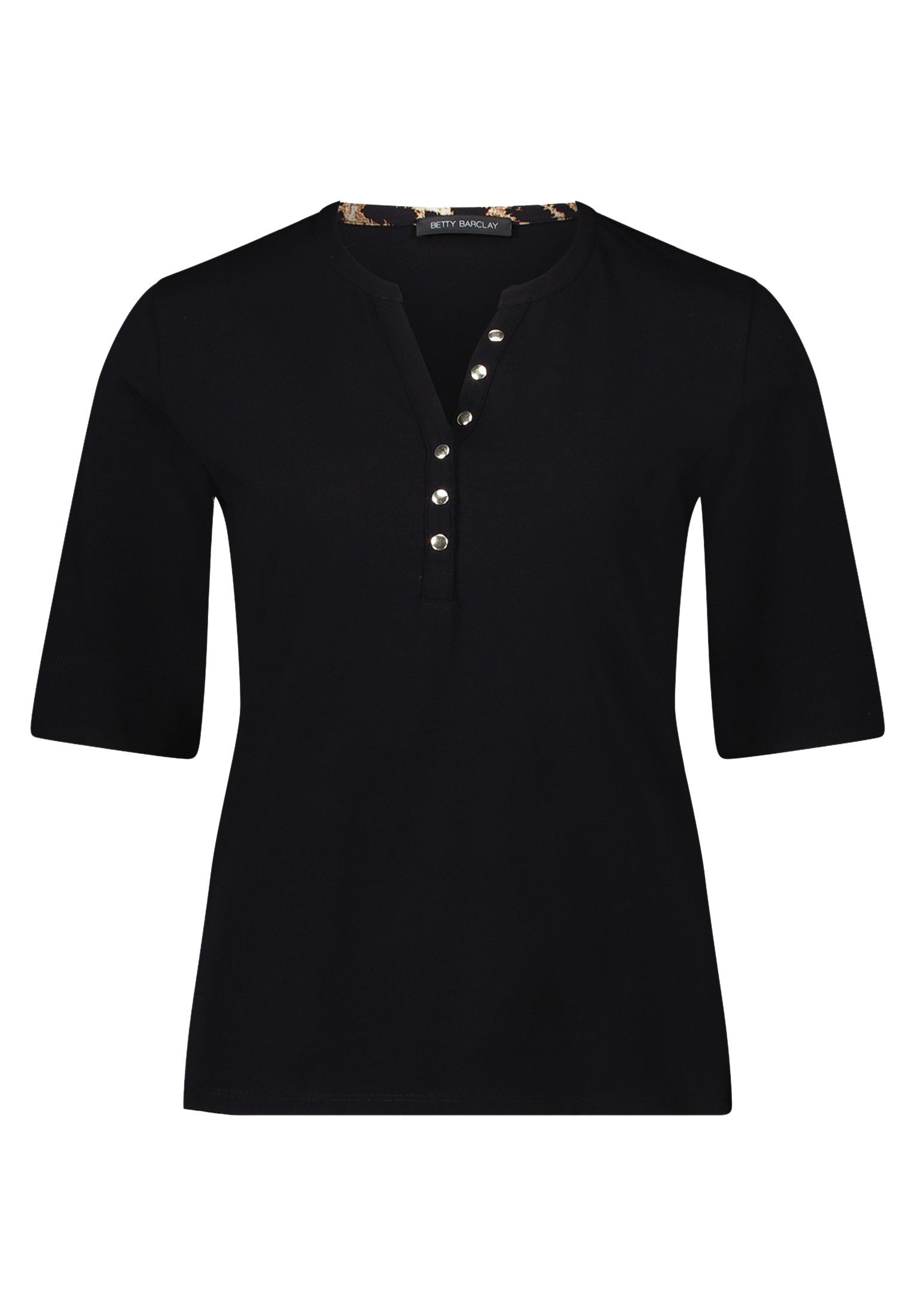 Betty Barclay Kurzarmshirt Damen Basic Shirt mit Knöpfen (1-tlg) günstig online kaufen