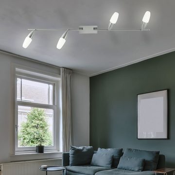 etc-shop LED Deckenleuchte, Leuchtmittel inklusive, Warmweiß, LED 12 Watt Decken Strahler Beleuchtung schwenkbar Glas Spots Leuchte
