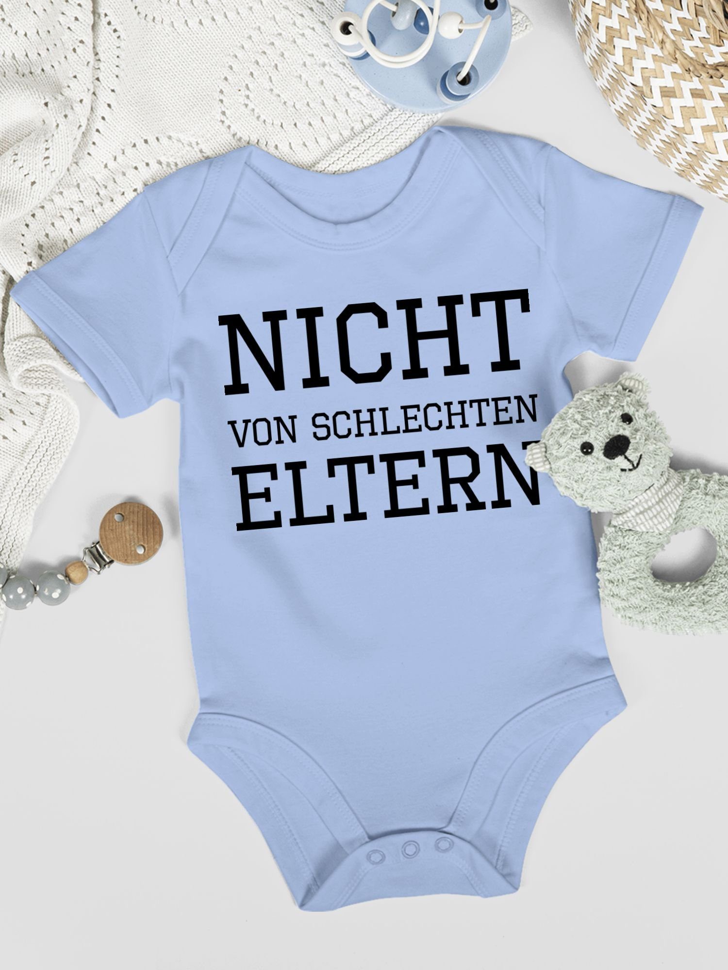 Shirtracer Shirtbody Nicht von schlechten Babyblau Baby Eltern Sprüche 1