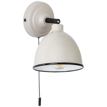 Brilliant Wandleuchte Telio, Lampe Telio Wandleuchte Zugschalter grau/taupe 1x D45, E14, 28W, gee