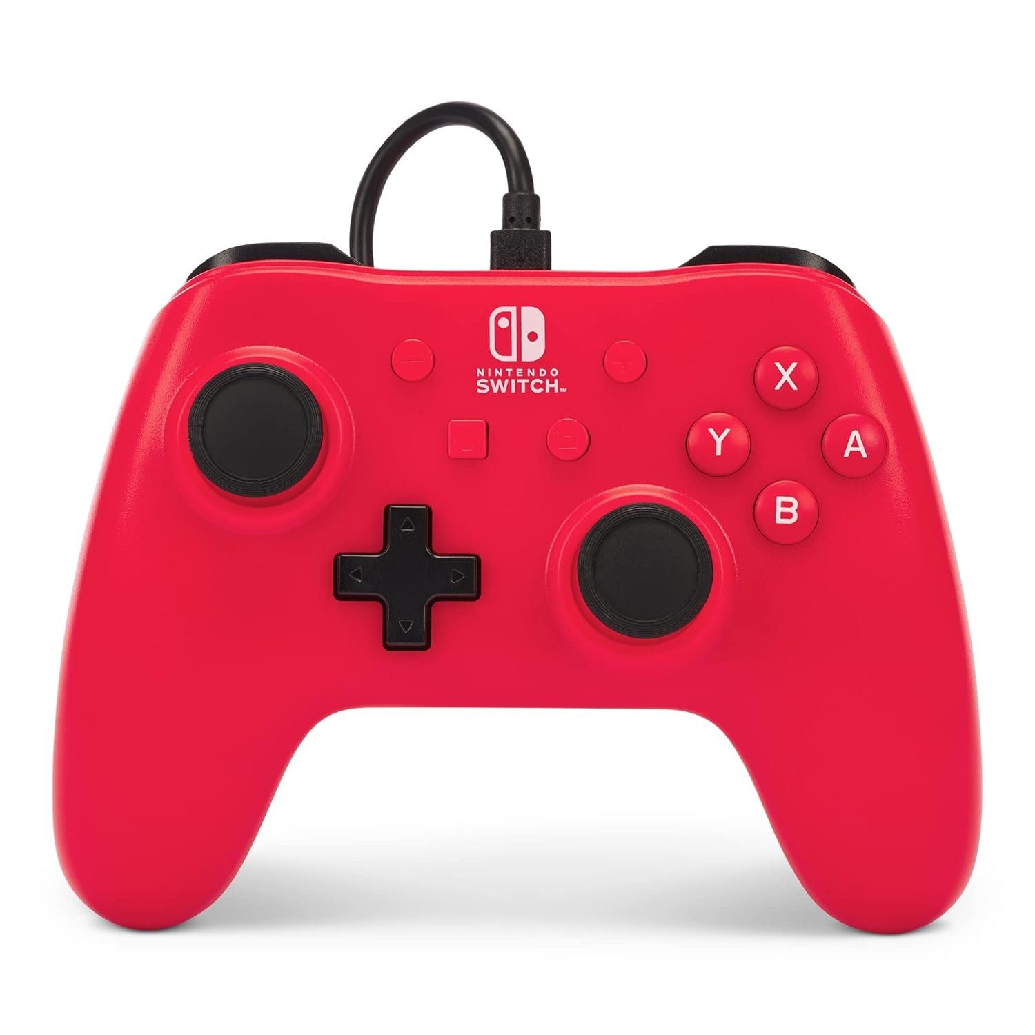 Kabelgebundener lizenziert) Controller für PowerA Switch Nintendo – Red Controller (offiziell Raspberry