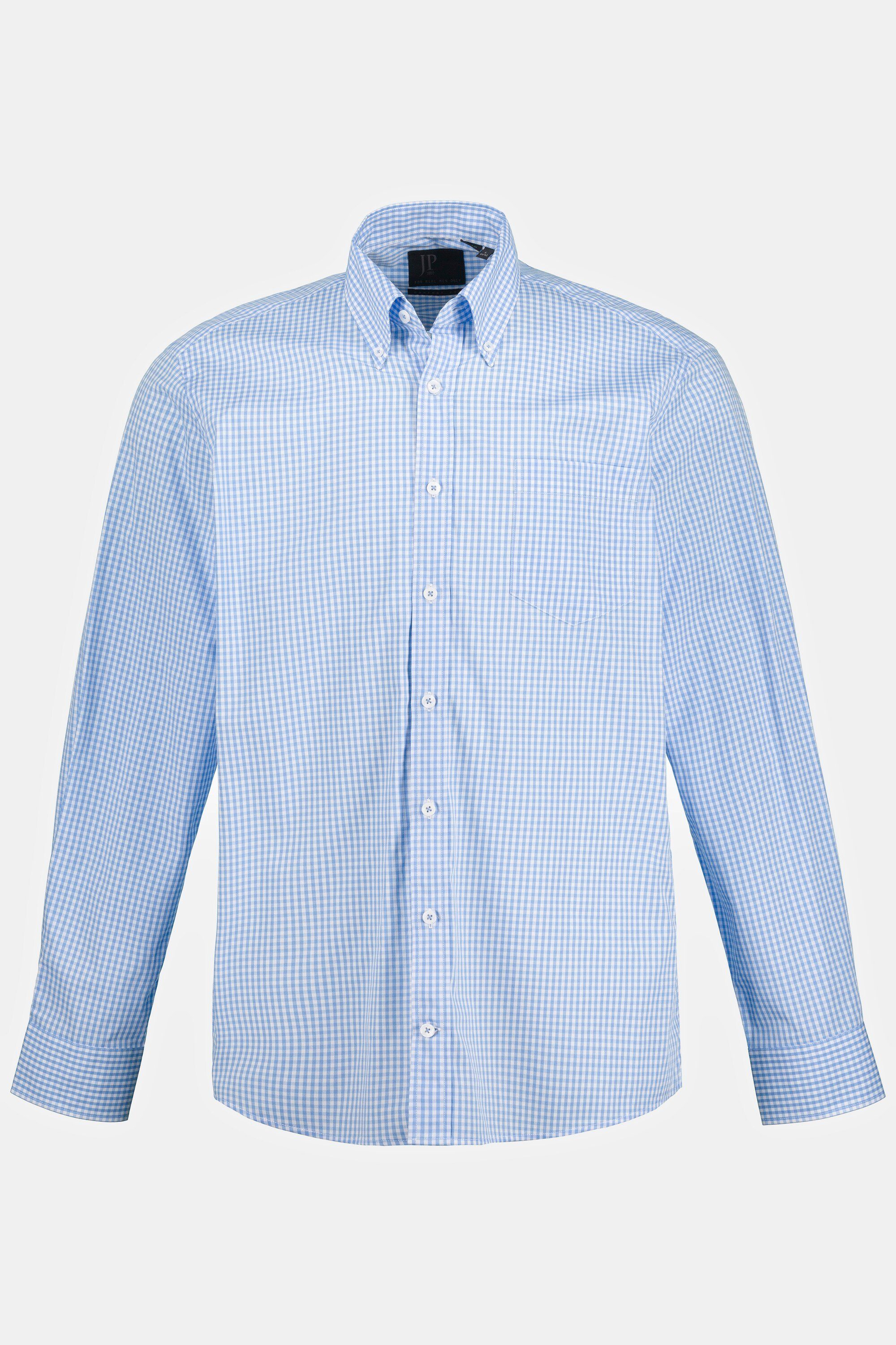 Herren Hemden JP1880 Langarmhemd Karohemd Langarm Buttondown-Kragen Comfort Fit