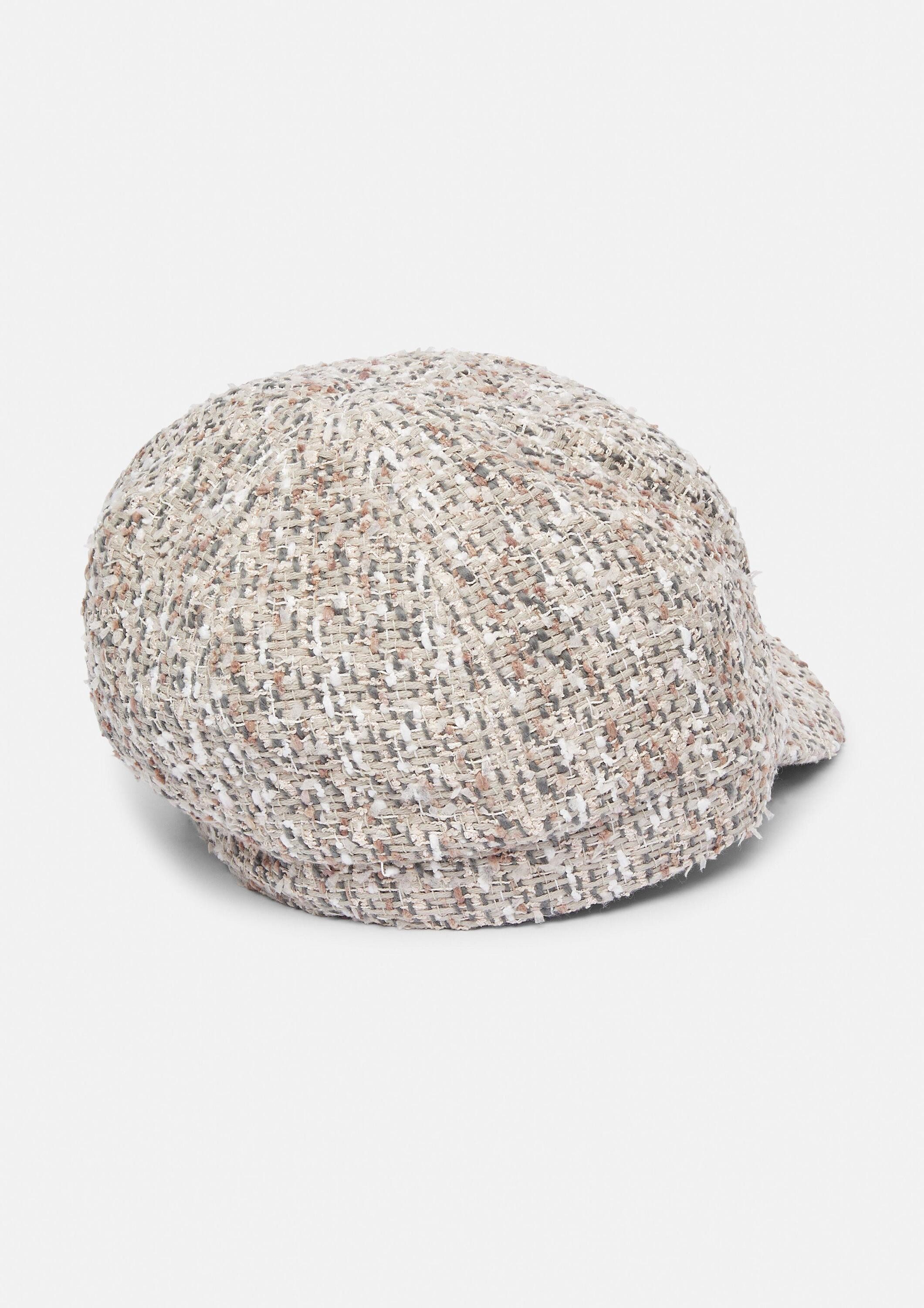 comma Filzhut Hut  Bakerboy-Mütze aus Tweed mit Glitzergarn