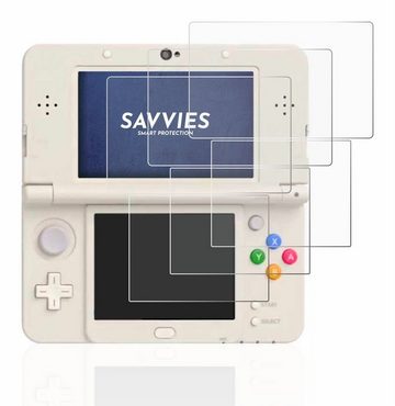 Savvies Schutzfolie für Nintendo New 3DS, Displayschutzfolie, 6 Stück, Folie klar