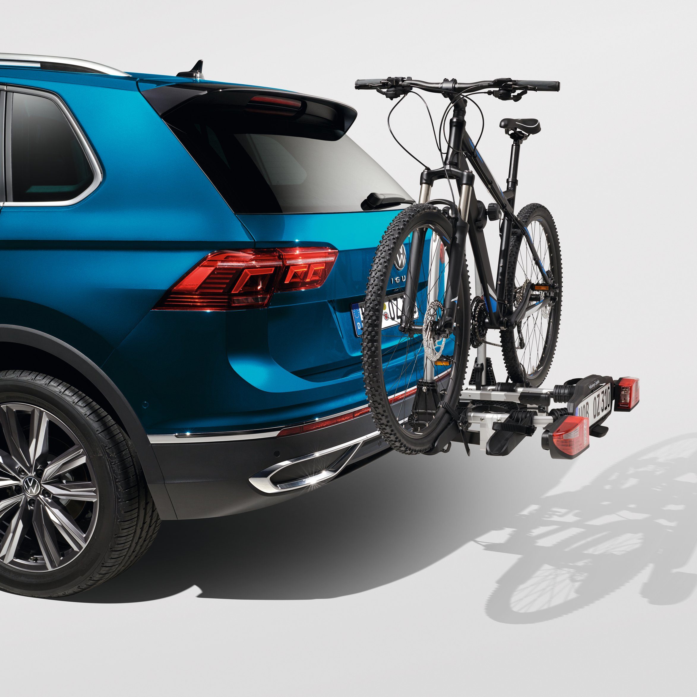 Volkswagen Kupplungsfahrradträger Compact II, für max. 2 Räder, (1-tlg., 3C0-071-105-B), Diebstahlschutz, Vormontiert, für Anhängekupplung, Traglast insg. 60kg
