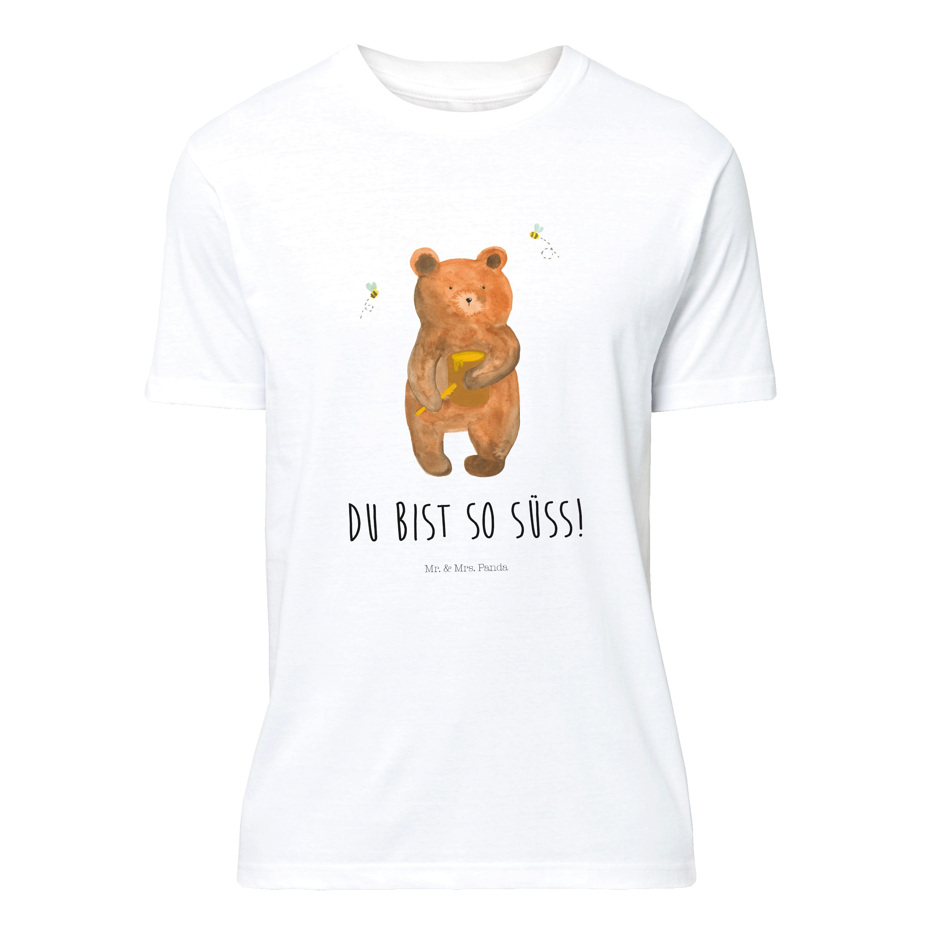 Mr. & Mrs. Panda TShirt Honigbär Weiß Geschenk, Teddy, Shirt
