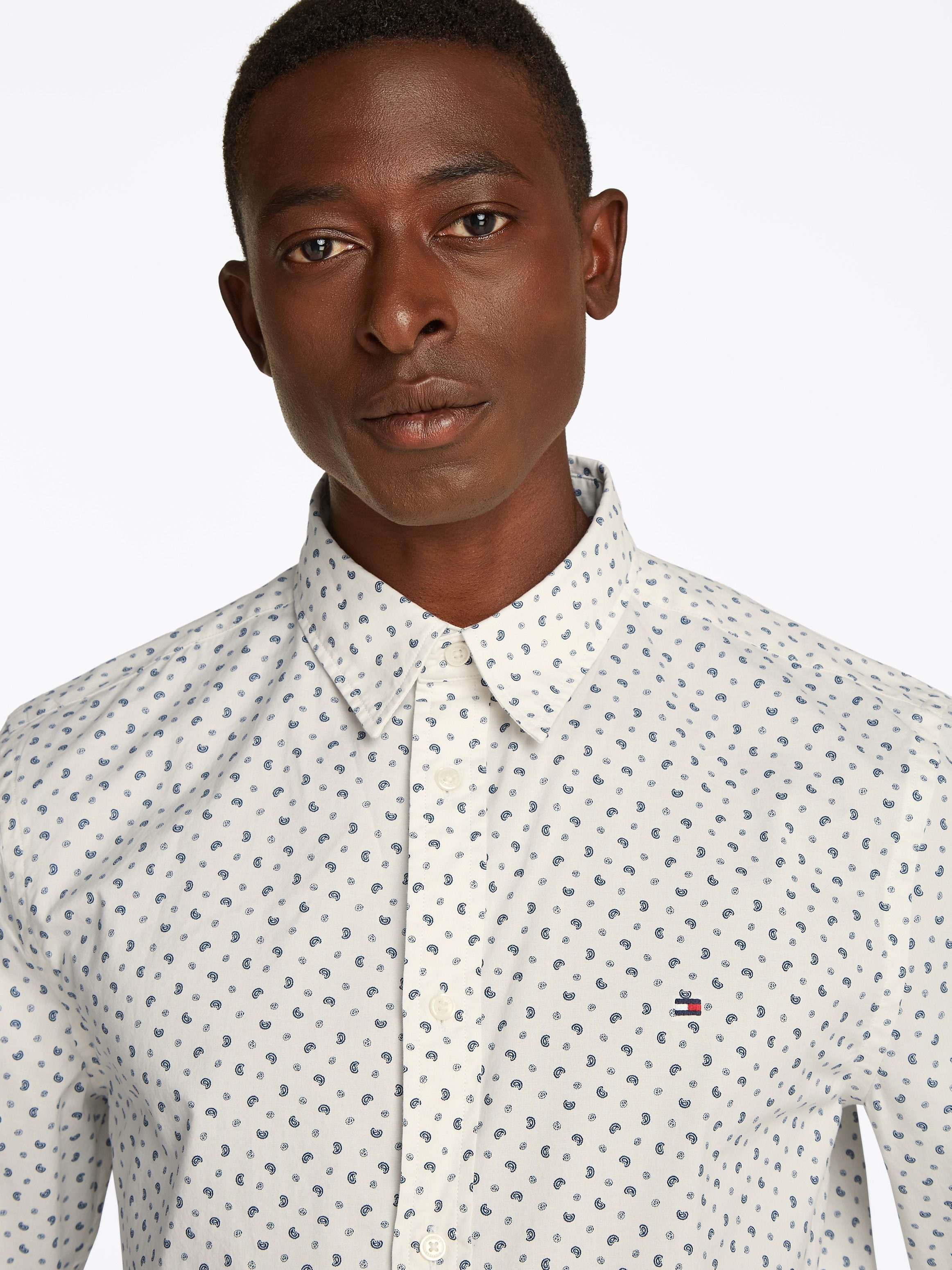 Tommy Hilfiger Langarmhemd FLEX POPLIN AOP günstig online kaufen