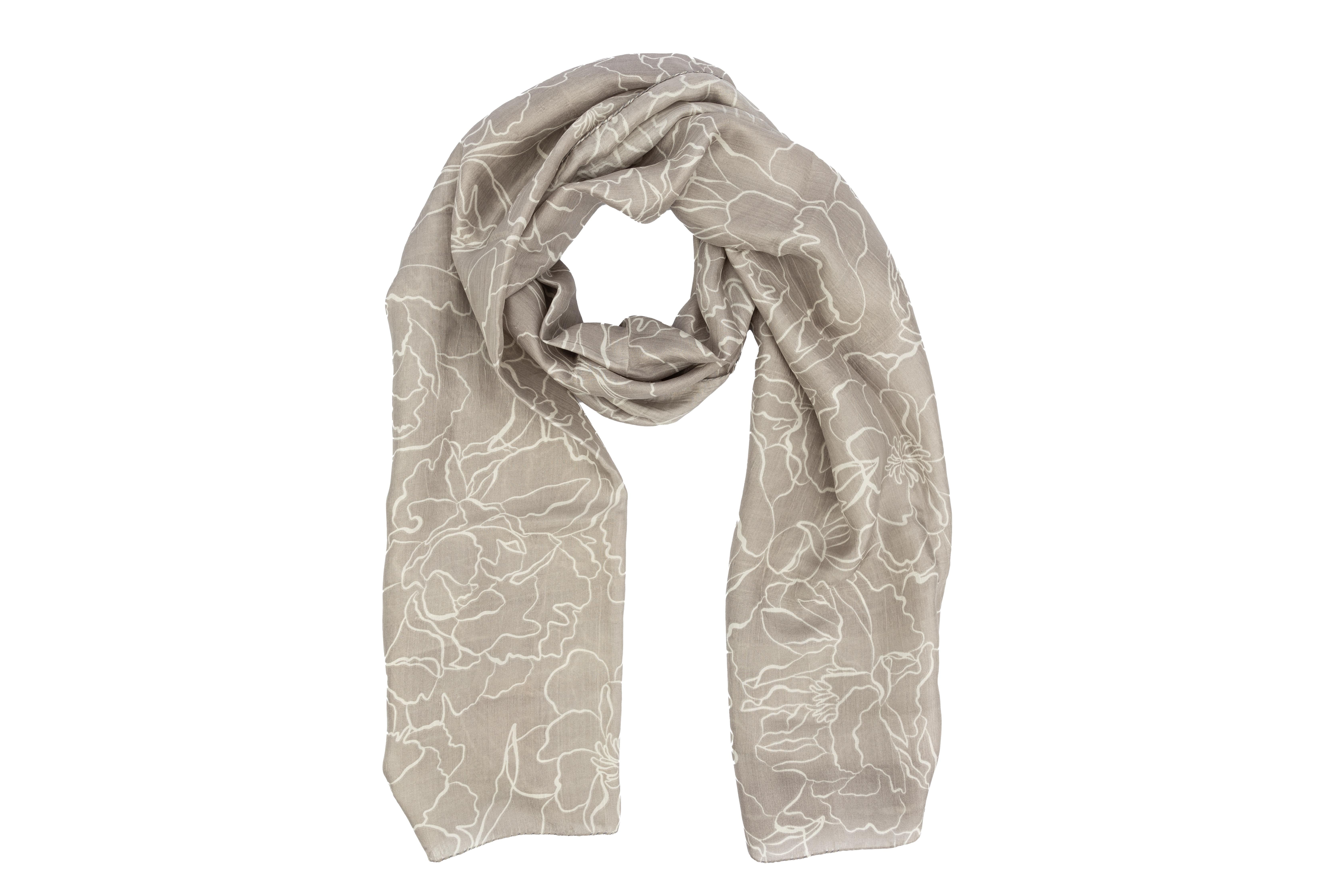 El Puente Seidenschal Schal "Rose", Handmade, Fair Trade