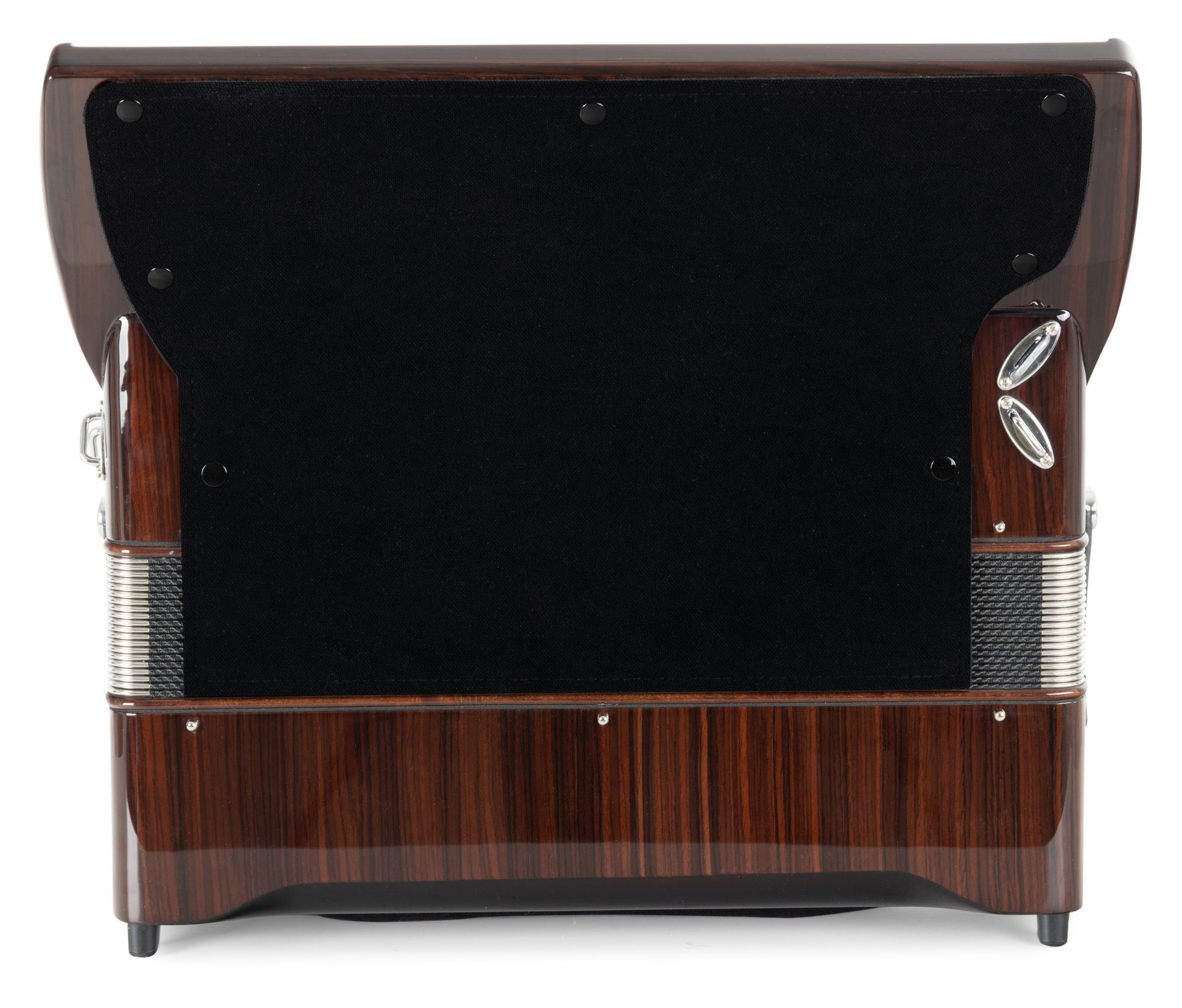 Alpenklang Knopf-Akkordeon Pro IV 96/M Akkordeon - 96 Bassknöpfe, 38 Diskanttasten, Doppeltremolo (Pro-Serie, Inkl. Luxuskoffer, Trageriemen mit Querriemen und Poliertuch), Hochwertige, italienische Tipo a Mano-Stimmplatten