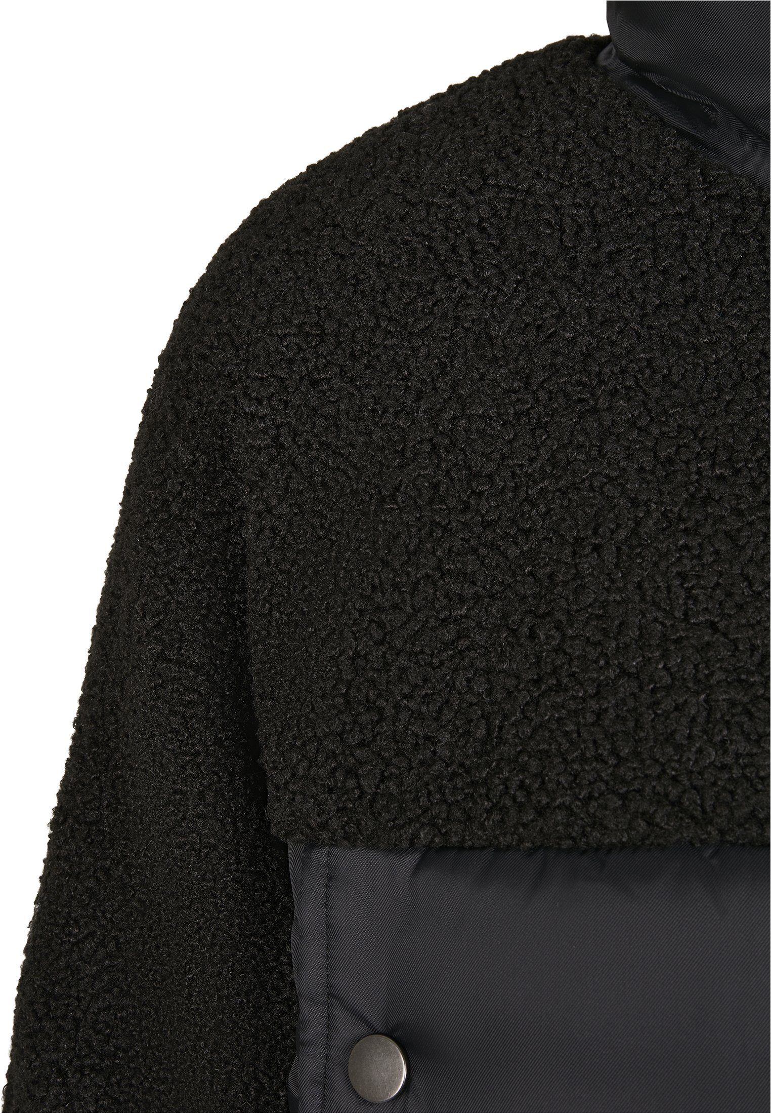 URBAN CLASSICS Winterjacke Damen black Sherpa Puffer Jacket Ladies (1-St) Mix