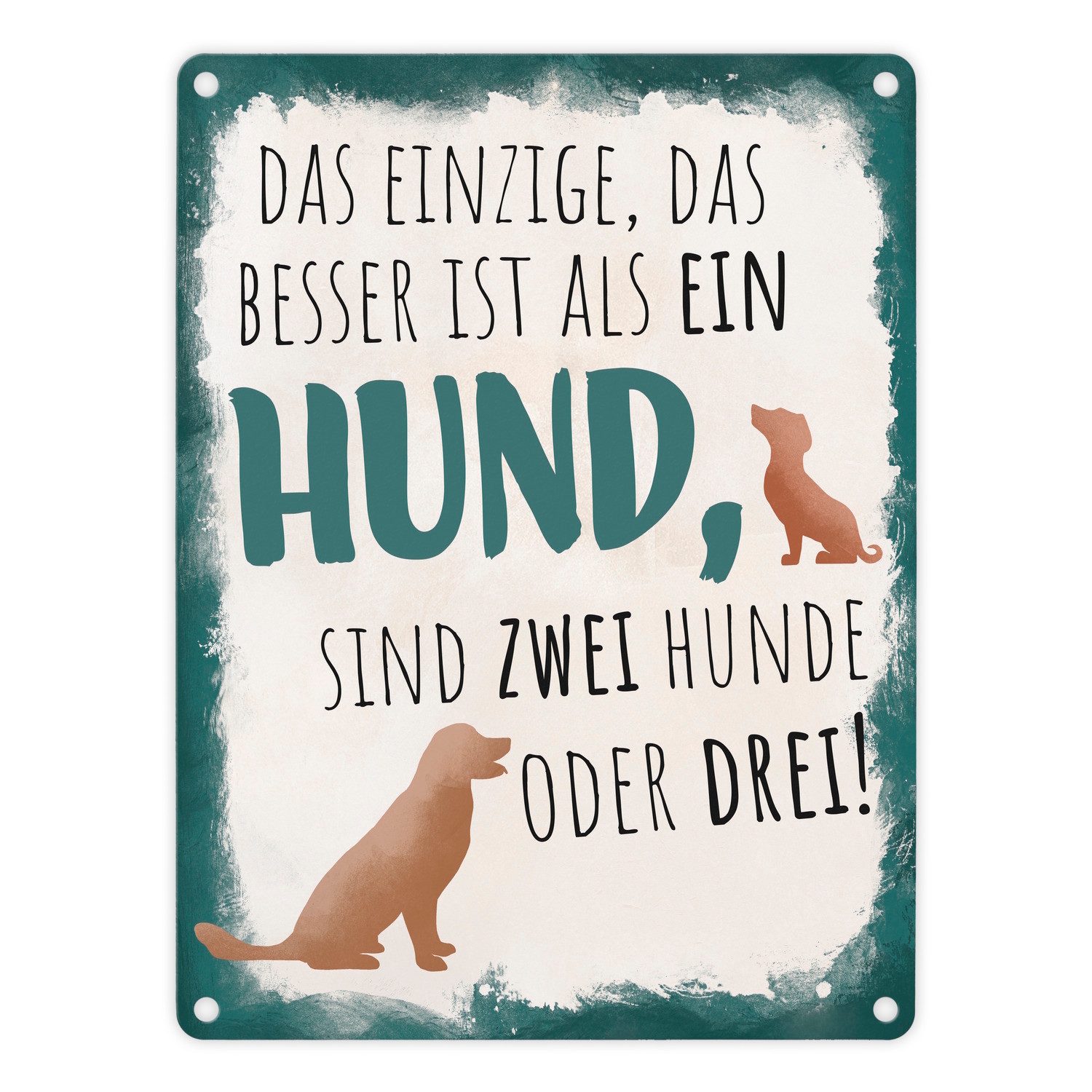 speecheese Metallschild Lustiger Spruch für Hundebesitzer Metallschild
