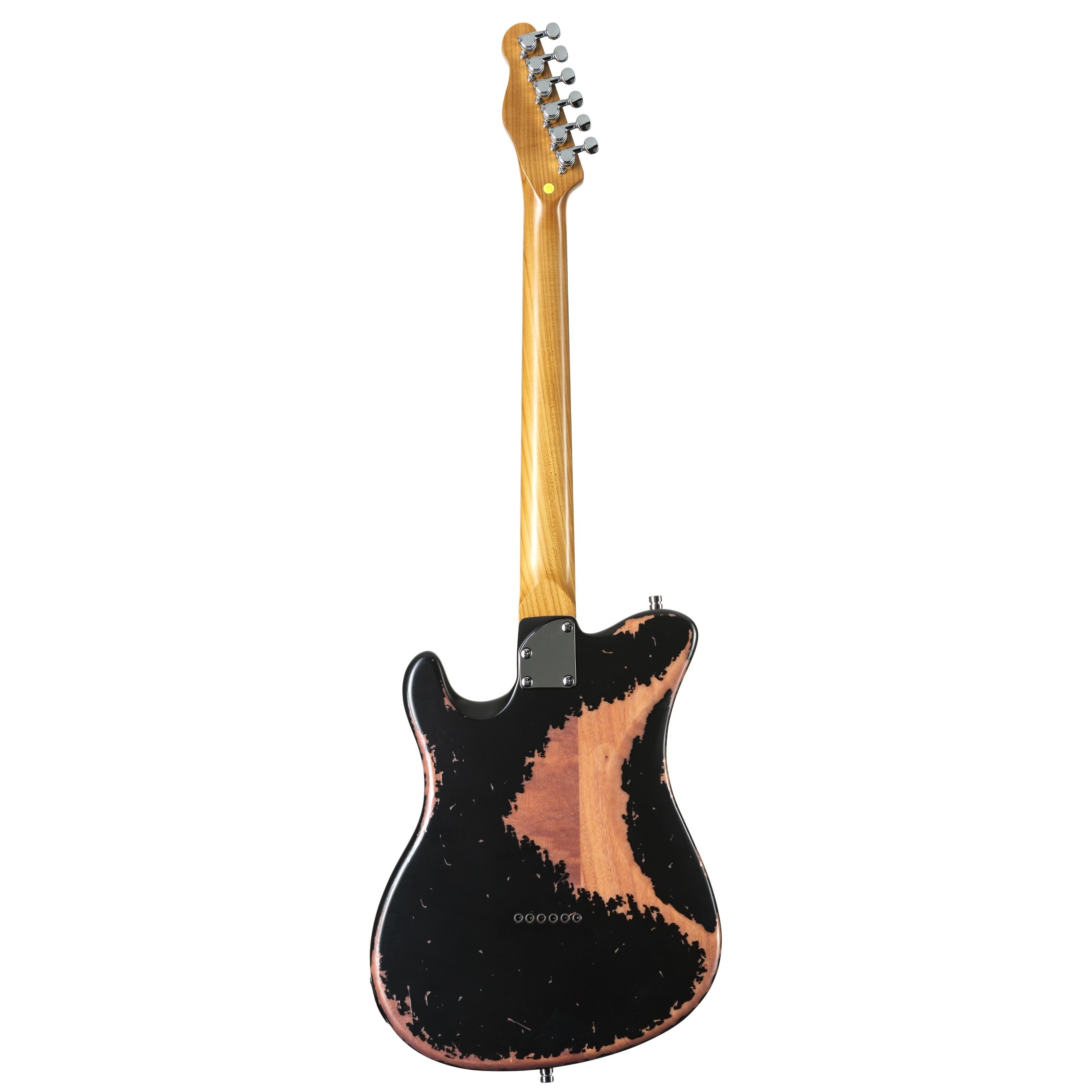 FAME E-Gitarre, E-Gitarren, T-Modelle, Custom TL RW Worn Licorice over Sunburst - E-Gitarre