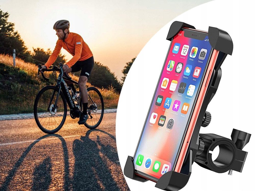 VERK GROUP Handy-Halterung Handyhalterung Fahrrad Motorrad Roller Lenker Universal 360°, (1-tlg., 360° drehbar, werkzeuglose Montage)