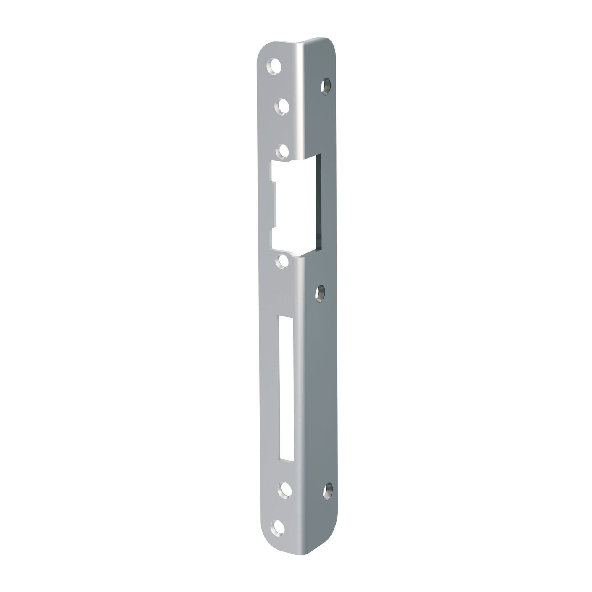 BASI Winkelschließblech Schließblech, (Packung), für E-Öffner, DIN Links verwendbar, abgerundet, Länge 250 mm