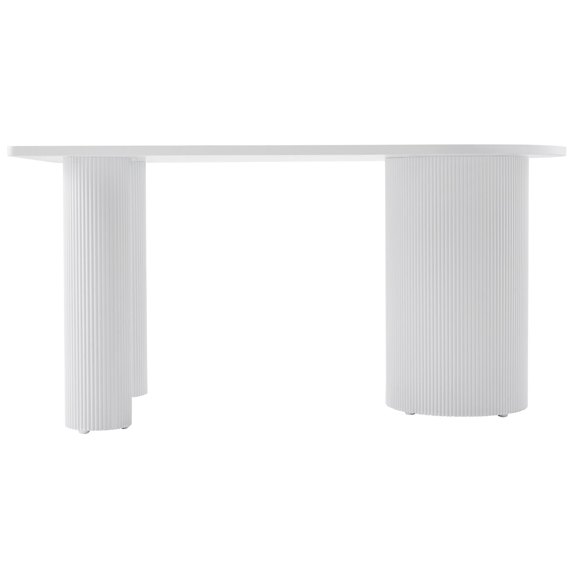 Selsey Esstisch DICALIZE, Rechteckig, Metallgestell mit geriffelten Säulenbeinen, 150×90 cm