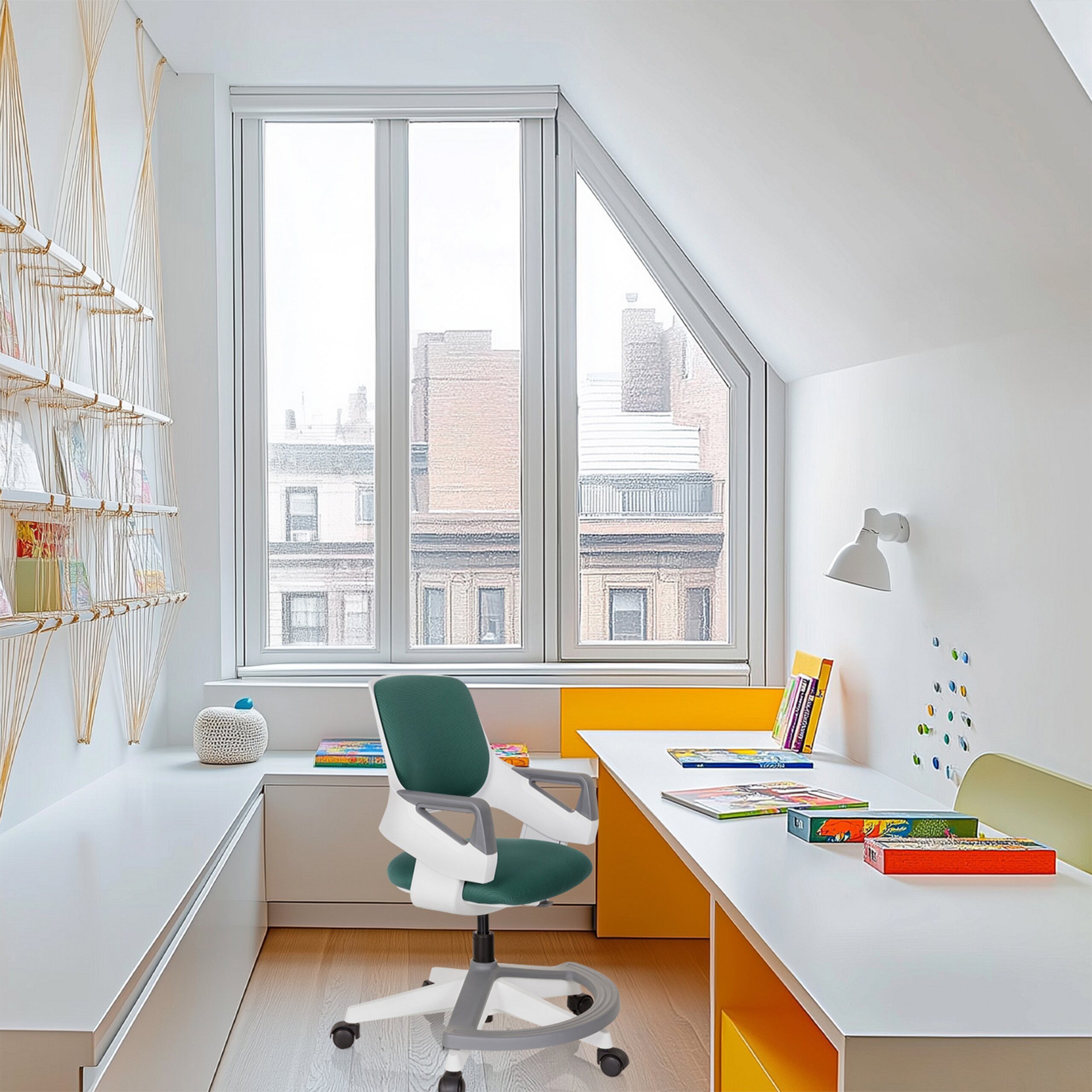 hjh OFFICE Drehstuhl Kinderdrehstuhl Kid Flex Stoff mit Armlehnen (1 St), Kinder Bürostuhl mitwachsend, ergonomisch