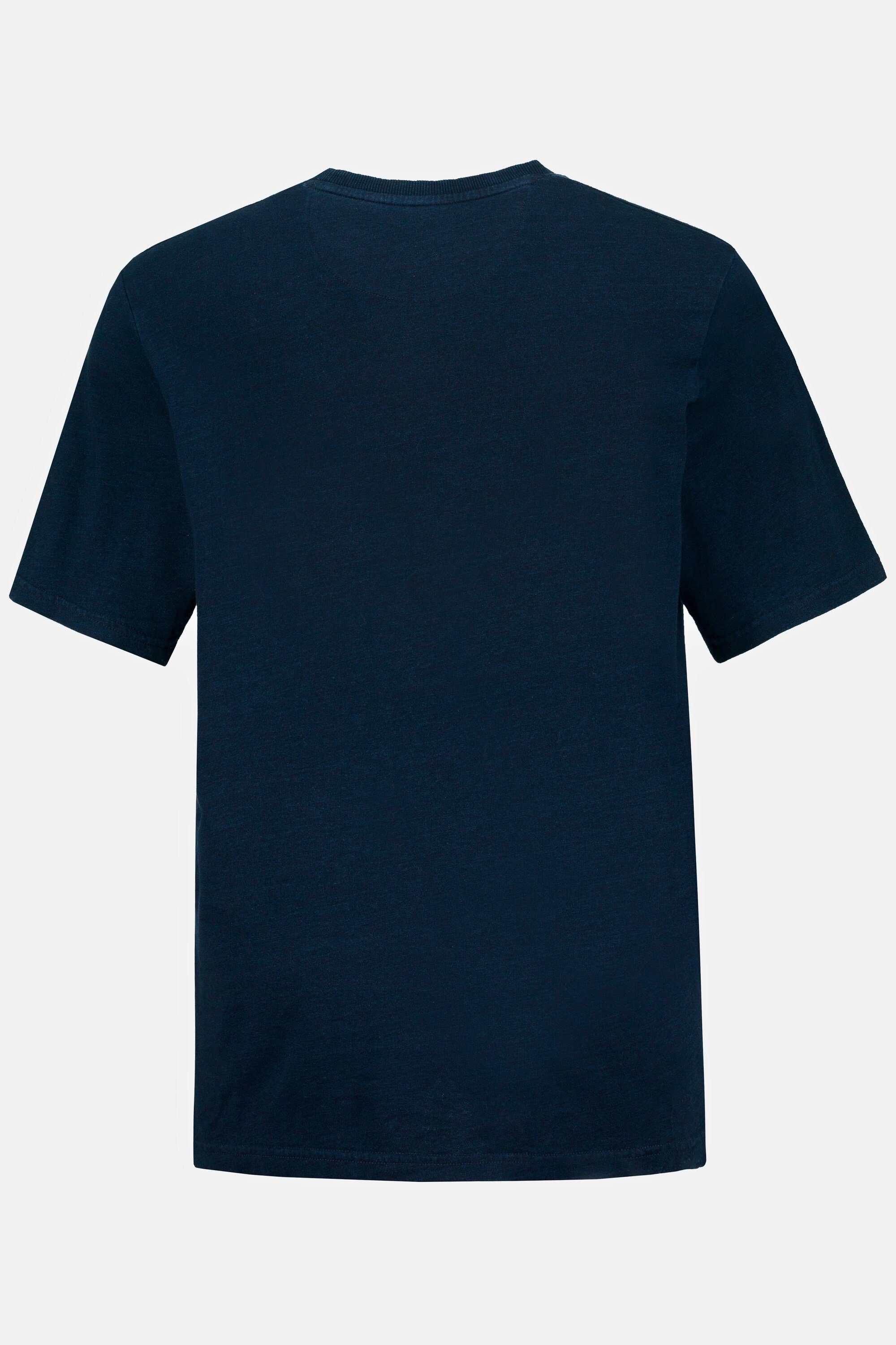T-Shirt JP1880 Mountaineer T-Shirt Indigo-Färbung Halbarm