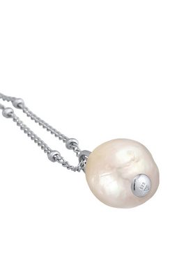 Elli Premium Perlenkette Süßwasserzuchtperle Kugelkette 925 Silber