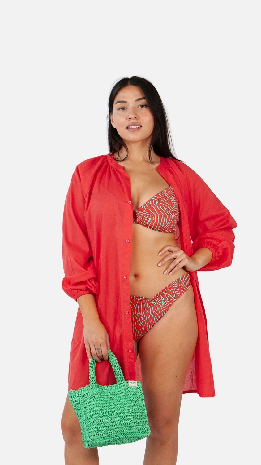 Barts Trägerkleid Barts Hemdblusenkleid Cuhra Rot