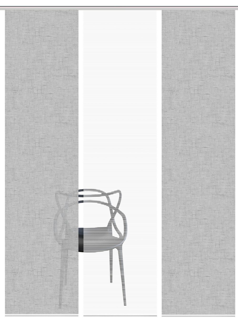 Vision S Schiebegardine "PIVE 3er SET" Paneelwagen 3 Stk. tlg. Schiebevorha günstig online kaufen