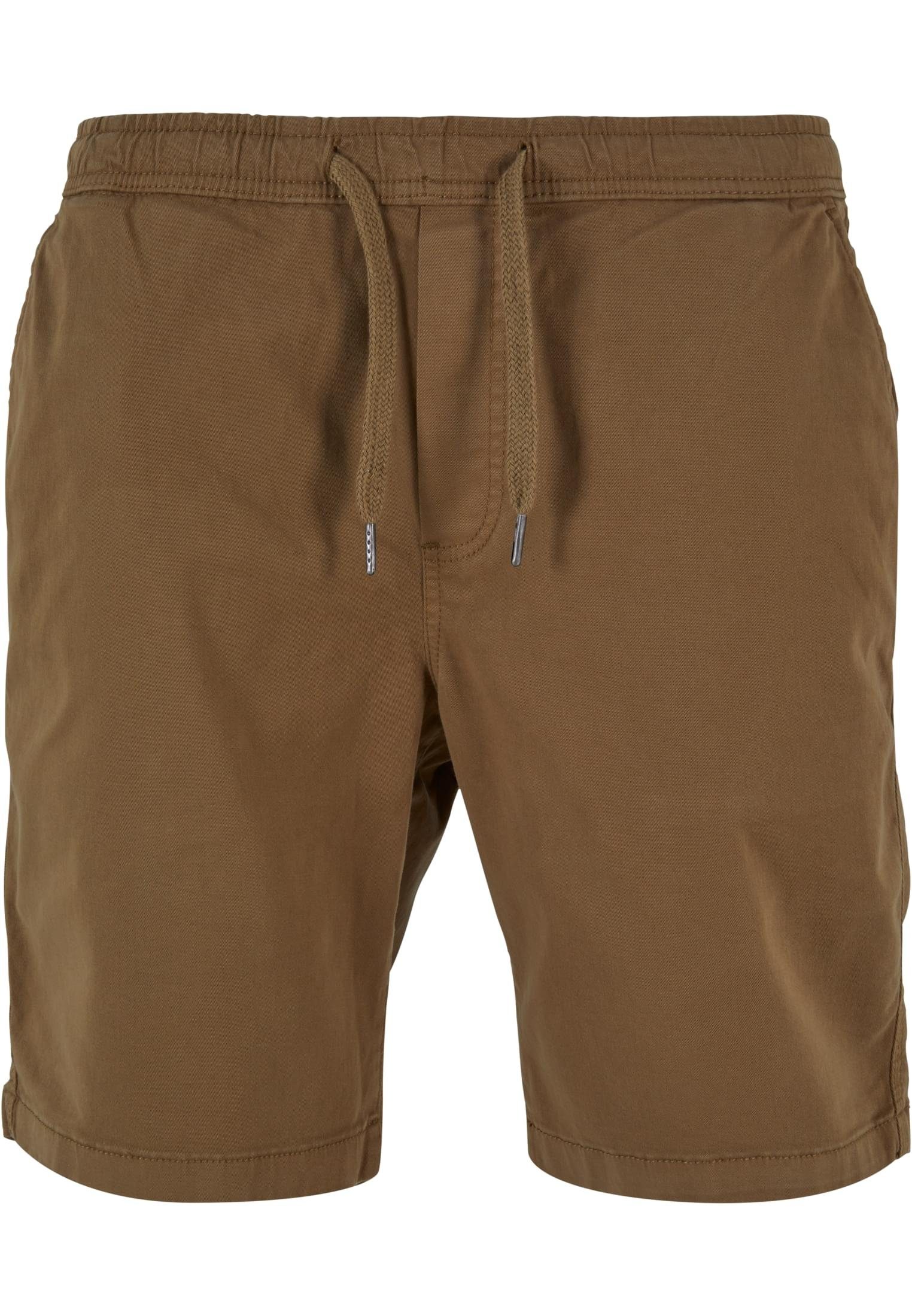 URBAN CLASSICS Stoffhose Herren Stretch Twill Joggshorts (1-tlg) darksand