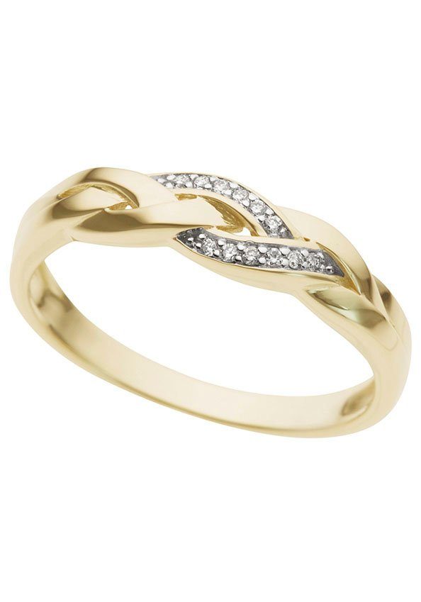 Firetti Diamantring Schmuck Geschenk Gold 333 Damenring Goldring Diamant, mit Brillanten