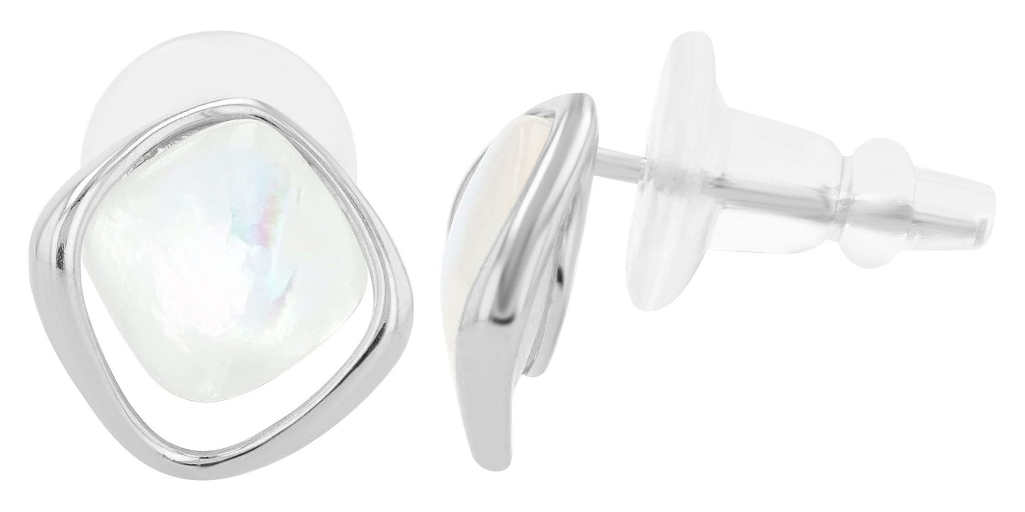 Paar Ohrhänger Ohrringe – Ohrstecker aus 925 Silber mit Perlmutt