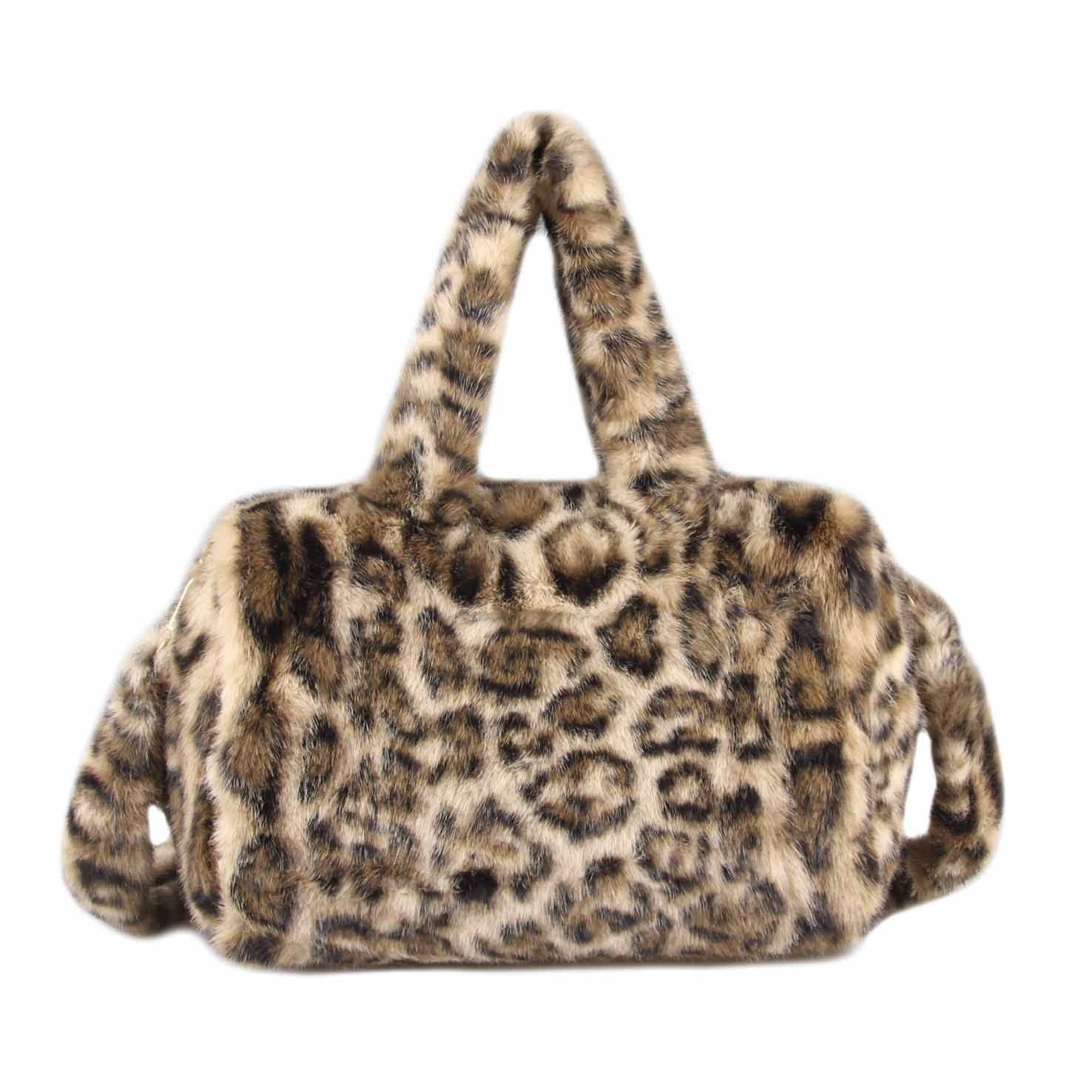 ITALYSHOP24 Schultertasche Damen Leo Tasche Handtasche PELZTASCHE Shopper T günstig online kaufen