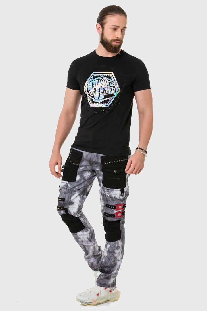 Cipo & Baxx Cargojeans Hose im Bikerstyle