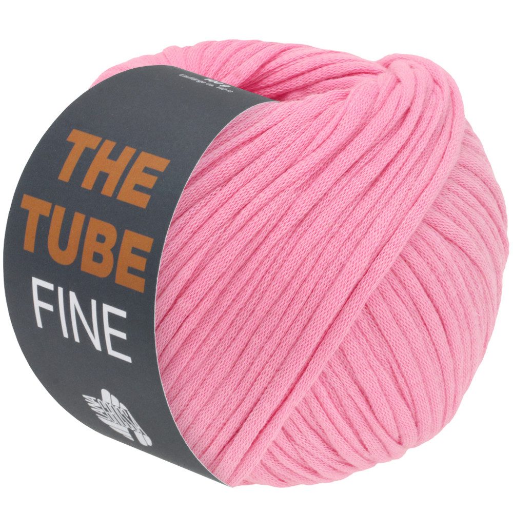 LANA GROSSA THE TUBE FINE Häkelwolle, 140 m (dünnes, gefülltes Baumwollschlauchgarn Ø ca. 3 - 4 mm - ideal für Dekoartikel & Taschen), 100 g