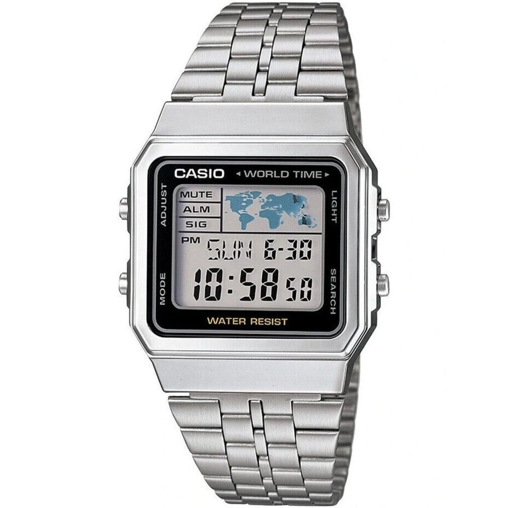 CASIO Luxusuhr Unisex Digital mit Edelstahl Armbanduhr A500WA1D günstig online kaufen