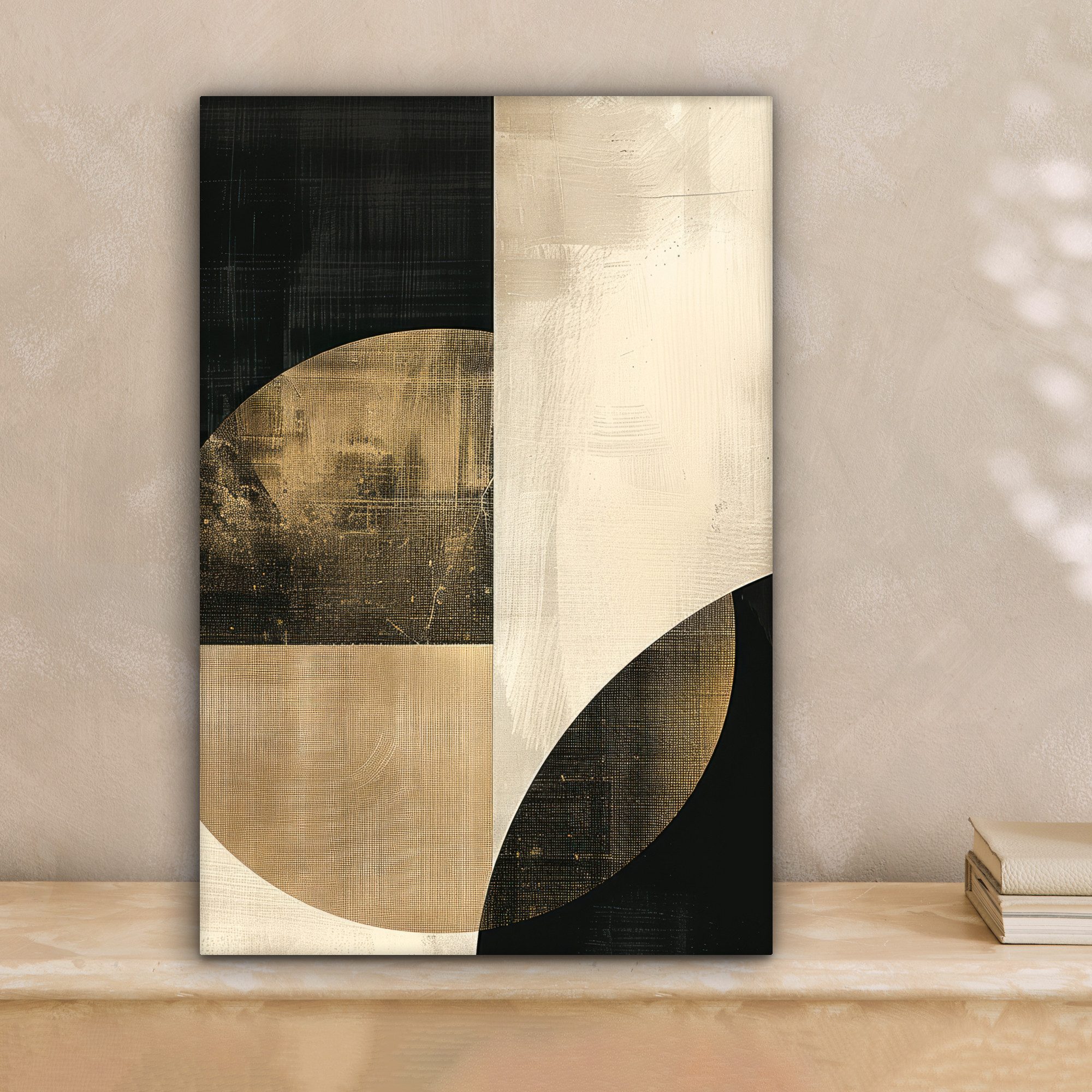 OneMillionCanvasses® Leinwandbild Abstrakt - Geometrische Formen - Schwarz günstig online kaufen
