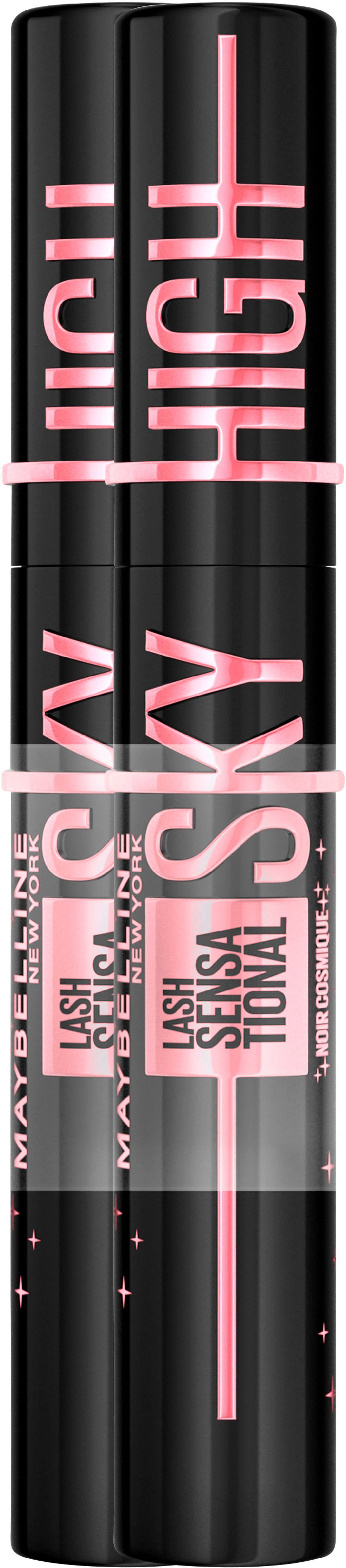 MAYBELLINE NEW YORK Mascara Lash Sensational Sky High DP, mit kosmisch schwarzem Effekt