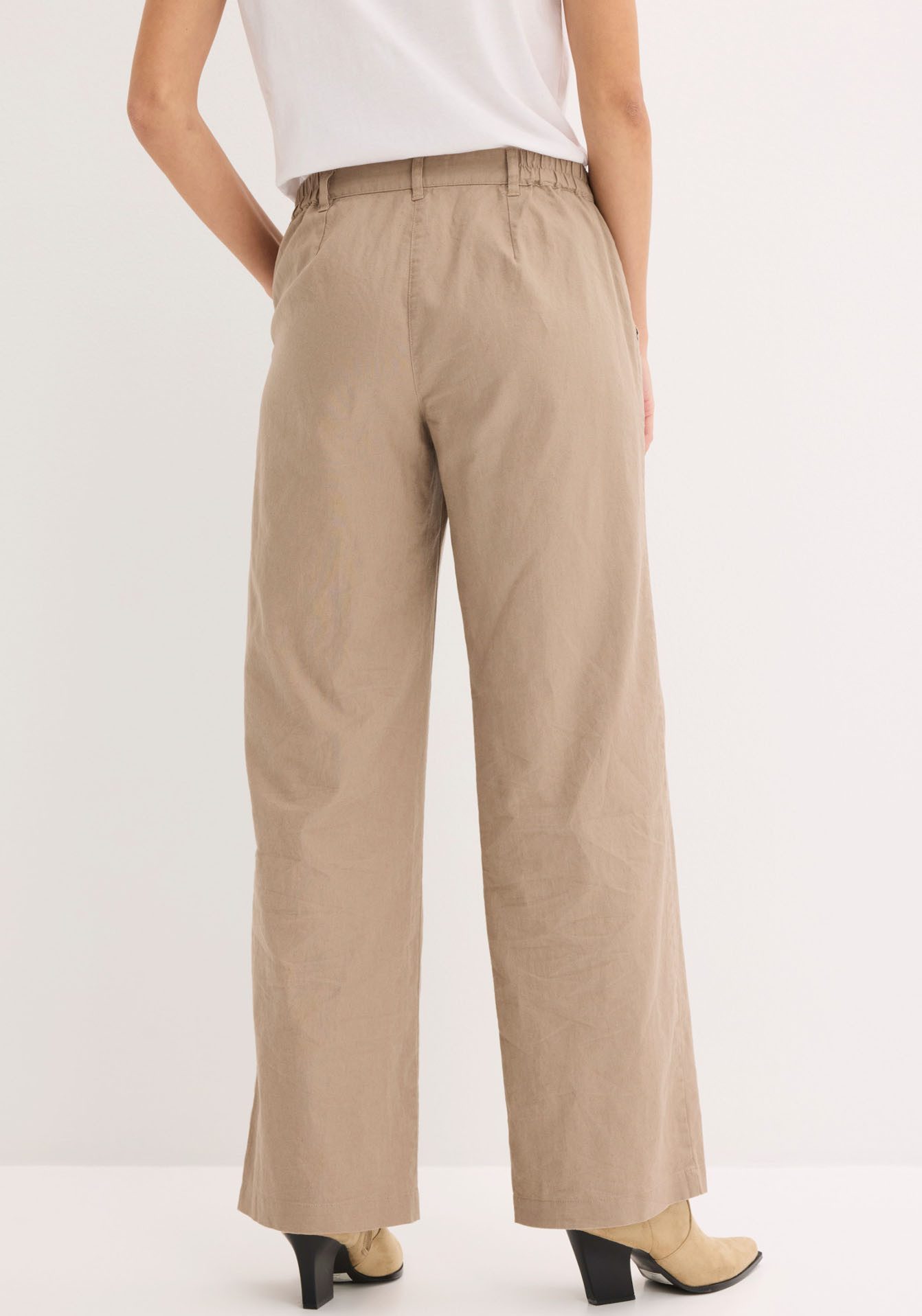 bonprix Leinenhose aus Leinen-Baumwoll-Mix, Loose Fit, komfortable Leibhöhe
