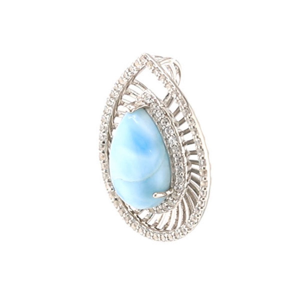 Cavill Kettenanhänger Larimar-Sterlingsilber-Anhänger, dominikanisch, 2,95ct (1-tlg)