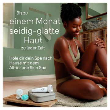 Braun Epilierer Silk-épil SkinSpa 9 9-381, Ganzkörper Beautyset mit Mini Rasierer für das Gesicht