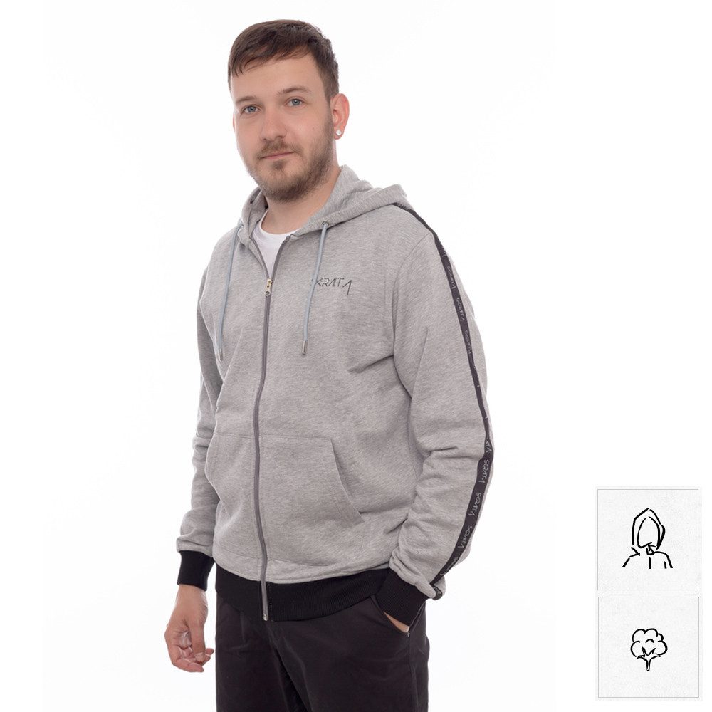 Skratta Trekkingjacke SKRATTA - THOR Zip Jacke Hoody Bio Baumwolle Stretch