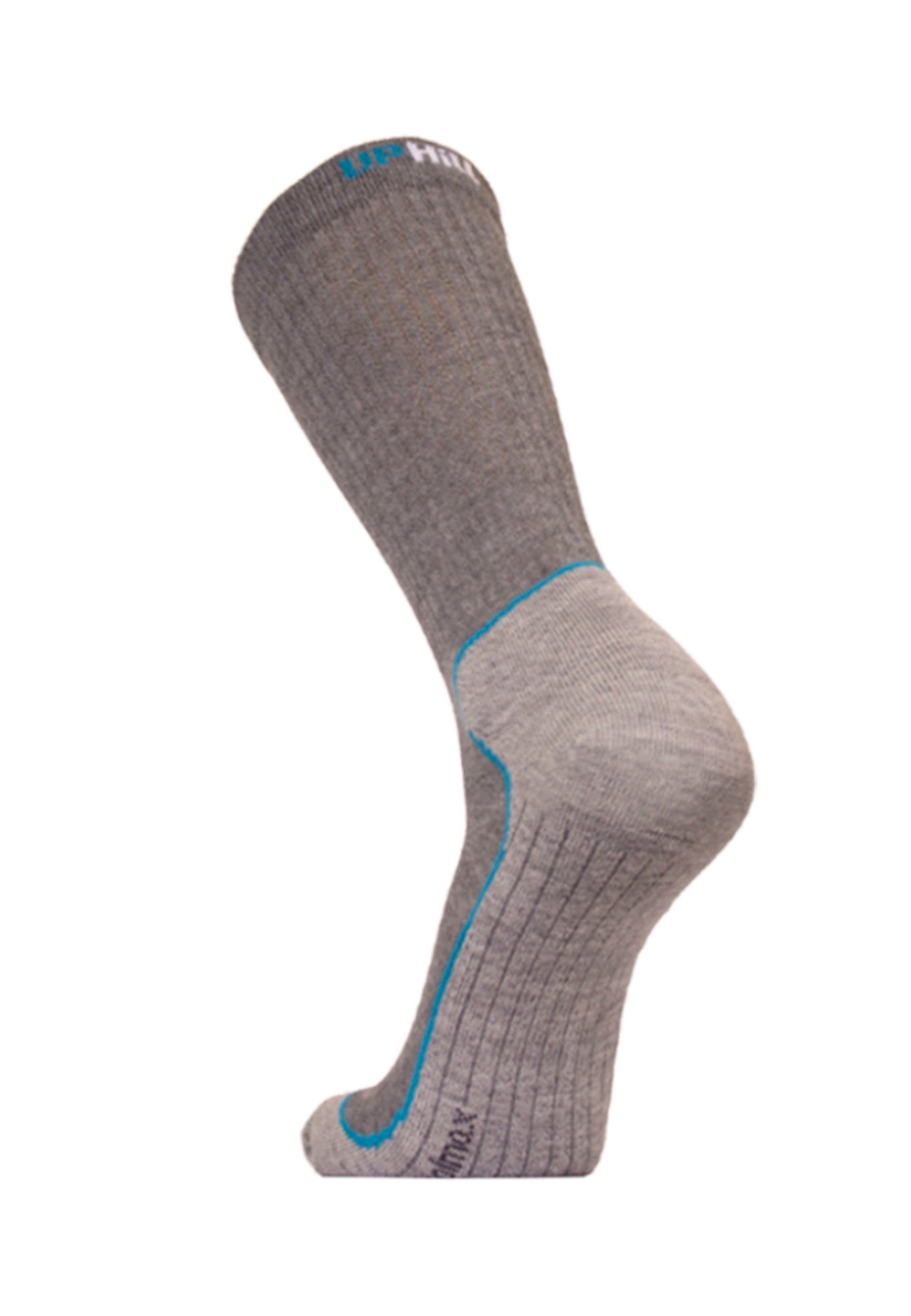(1-Paar) funktionalem Socken KEVO grau aus UphillSport Material
